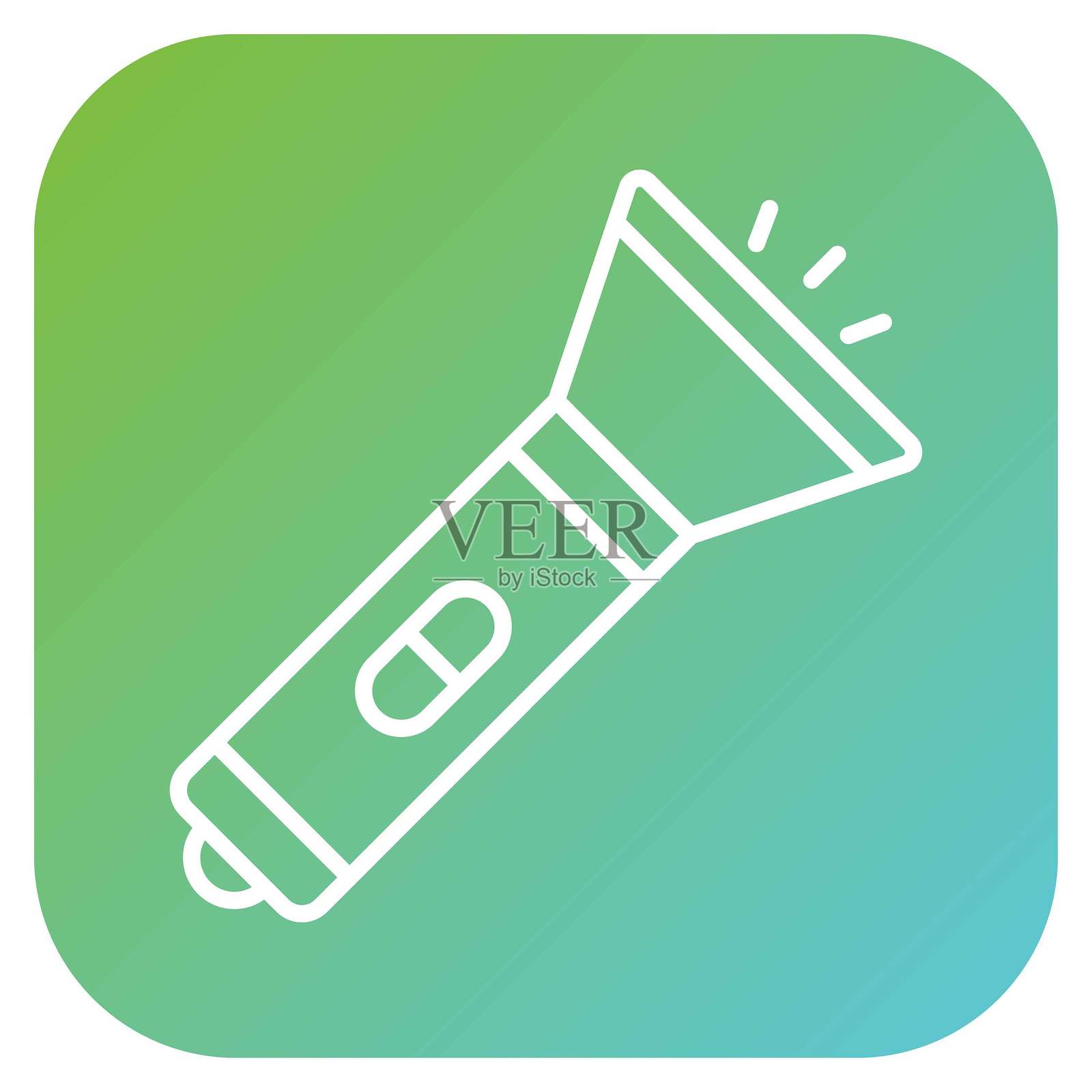 手电筒图标矢量设计风格插画图片素材