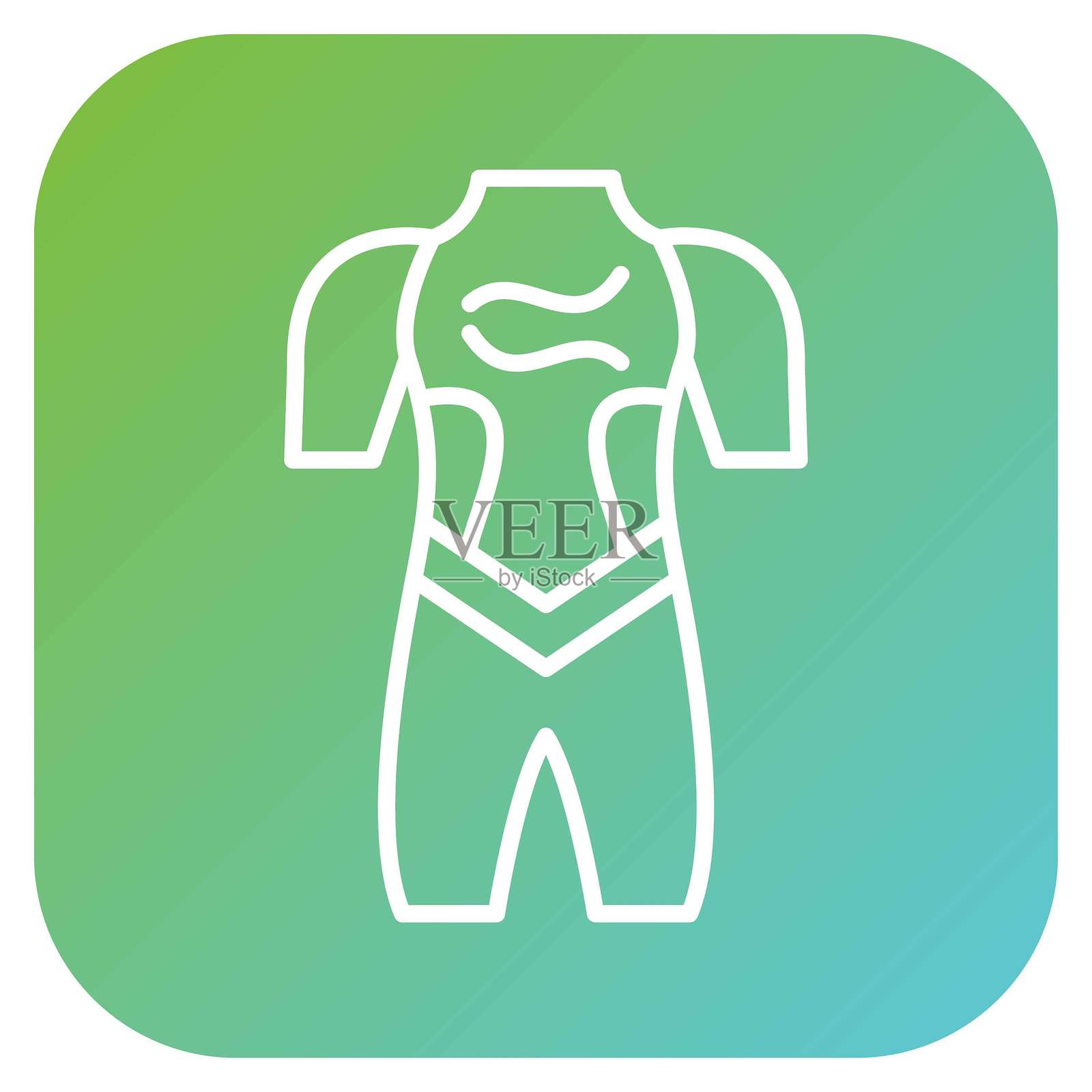 冲浪服图标矢量设计插画图片素材