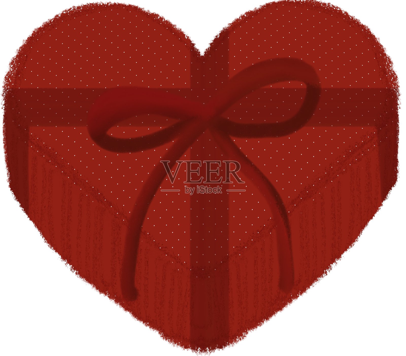 可爱的巧克力心形礼盒插画图片素材