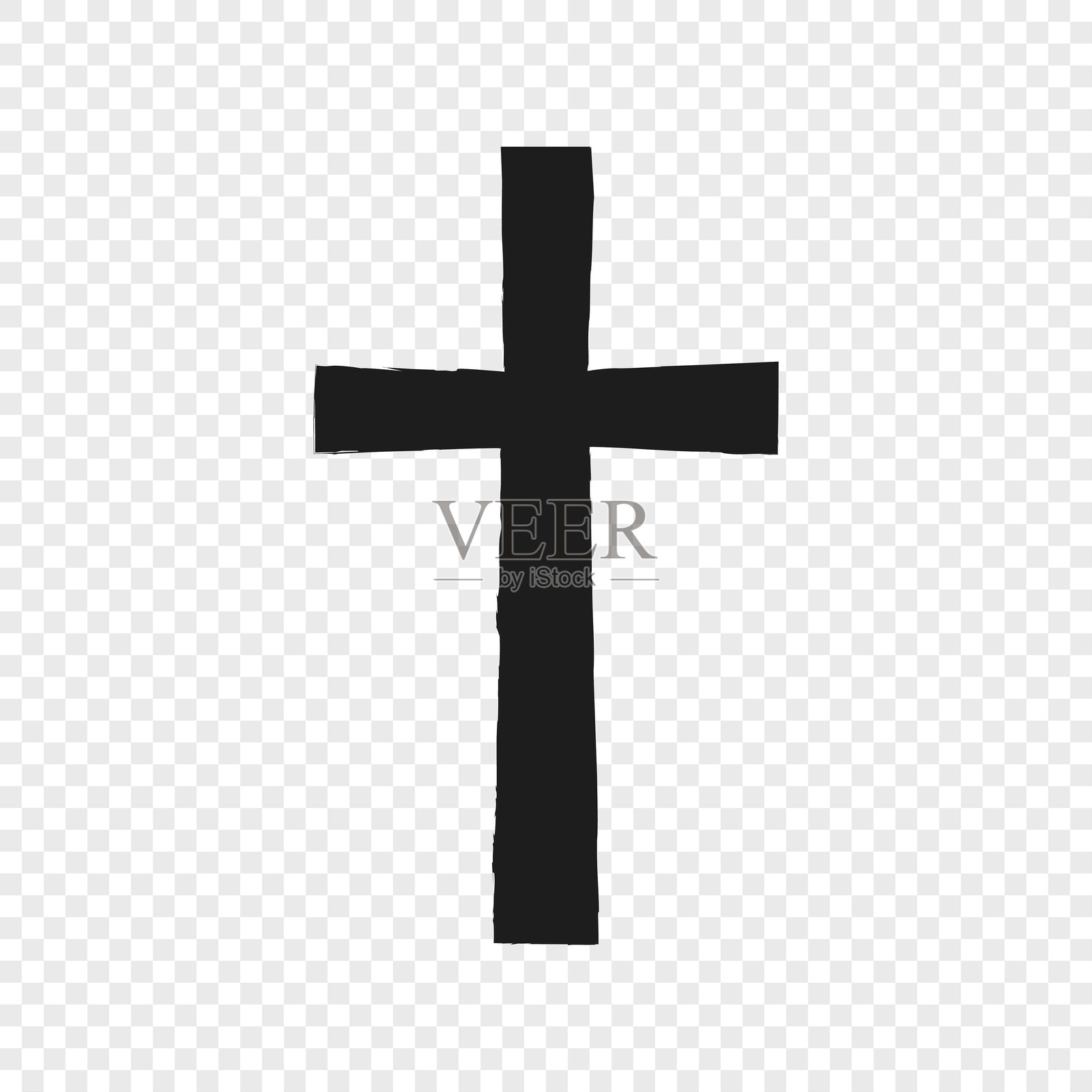 基督教十字架图标。矢量图插画图片素材