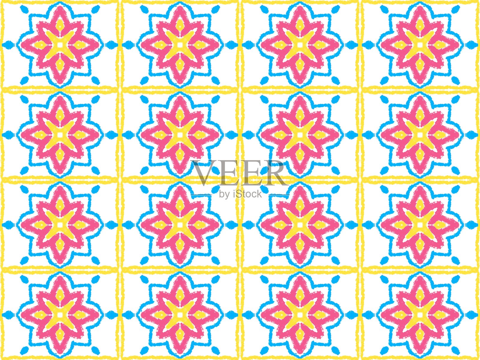 无缝图案。多彩抽象背景。适用于纺织品、壁纸、时尚印花、包装、文具和现代平面设计项目插画图片素材