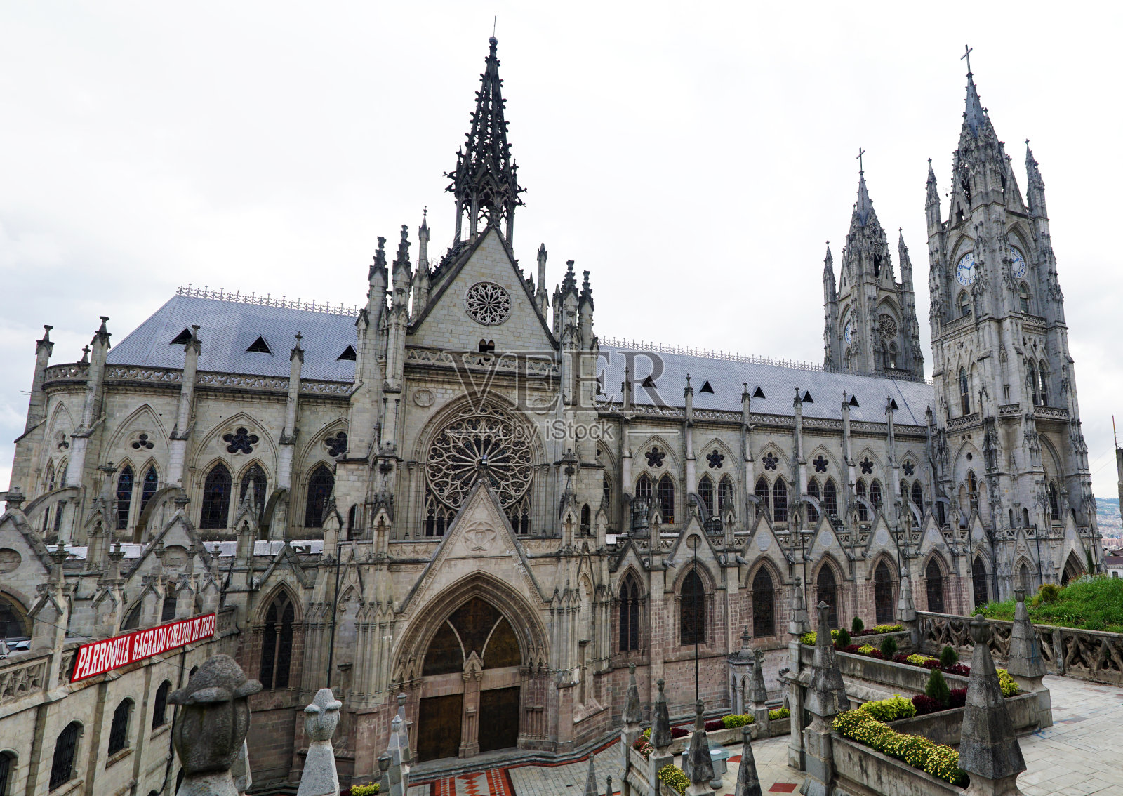 厄瓜多尔基多圣母报喜圣殿照片摄影图片