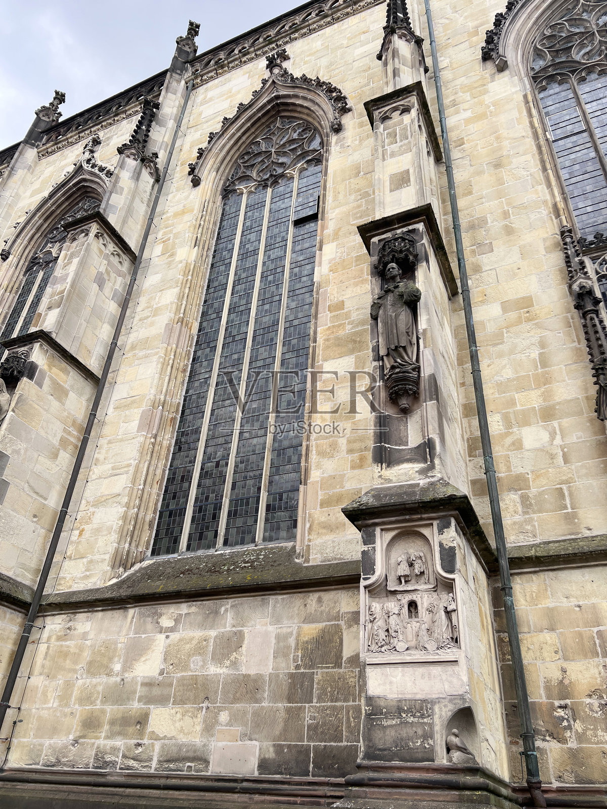 德国北莱茵-威斯特法伦州明斯特的圣兰贝特教堂残迹照片摄影图片