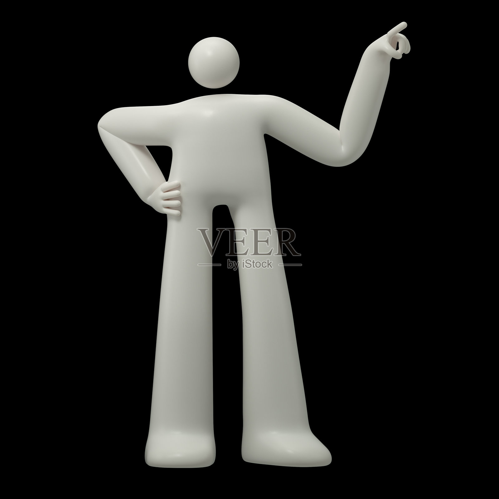 A man points to the side照片摄影图片