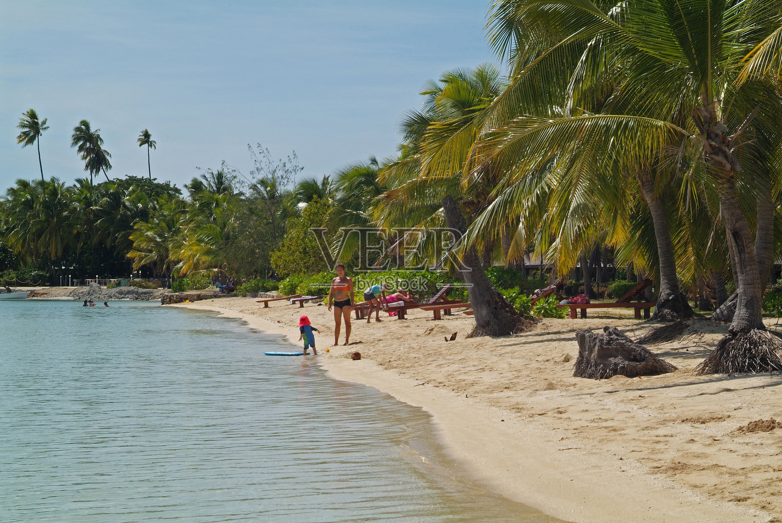 斐济，海滩照片摄影图片
