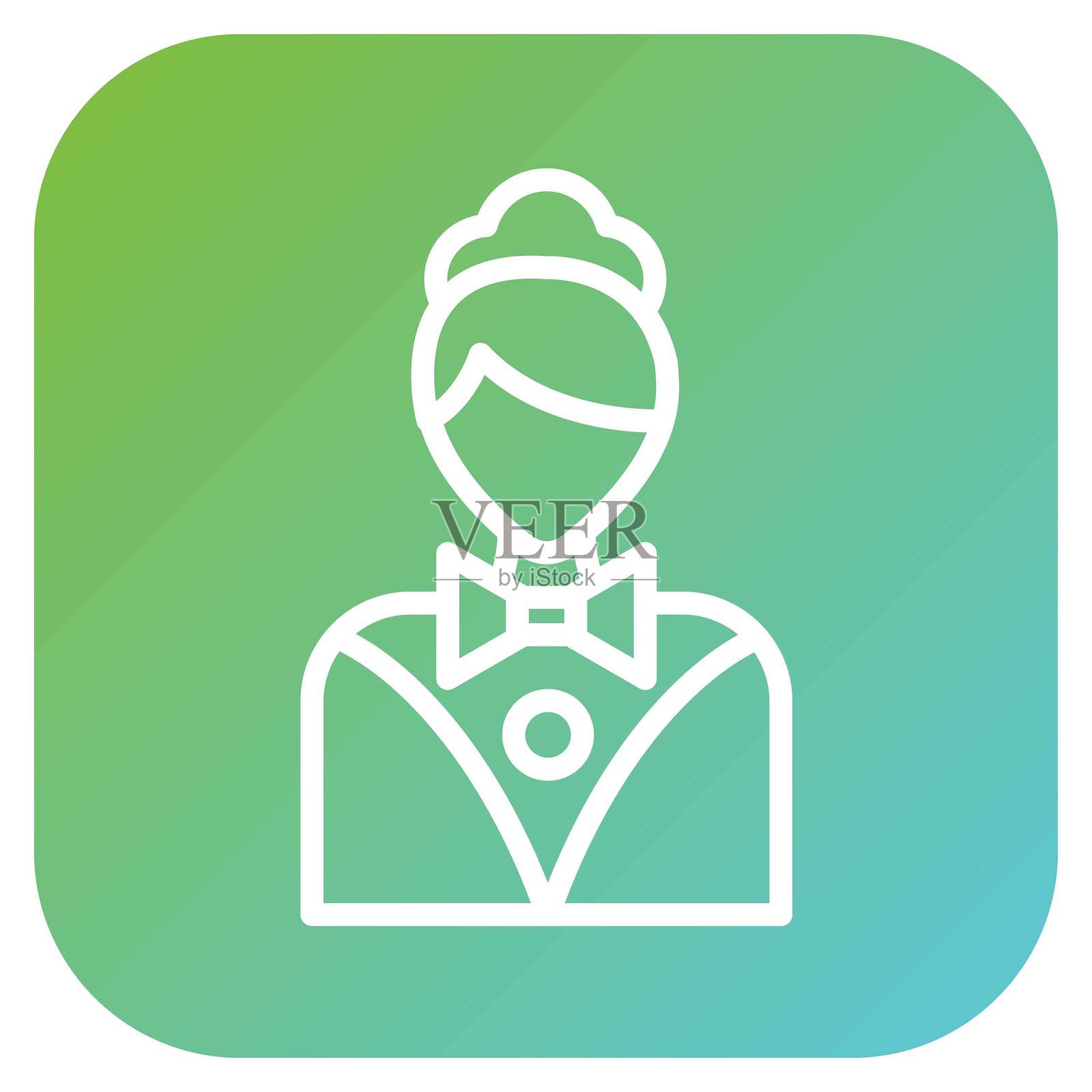 矢量图 女荷官图标风格插画图片素材