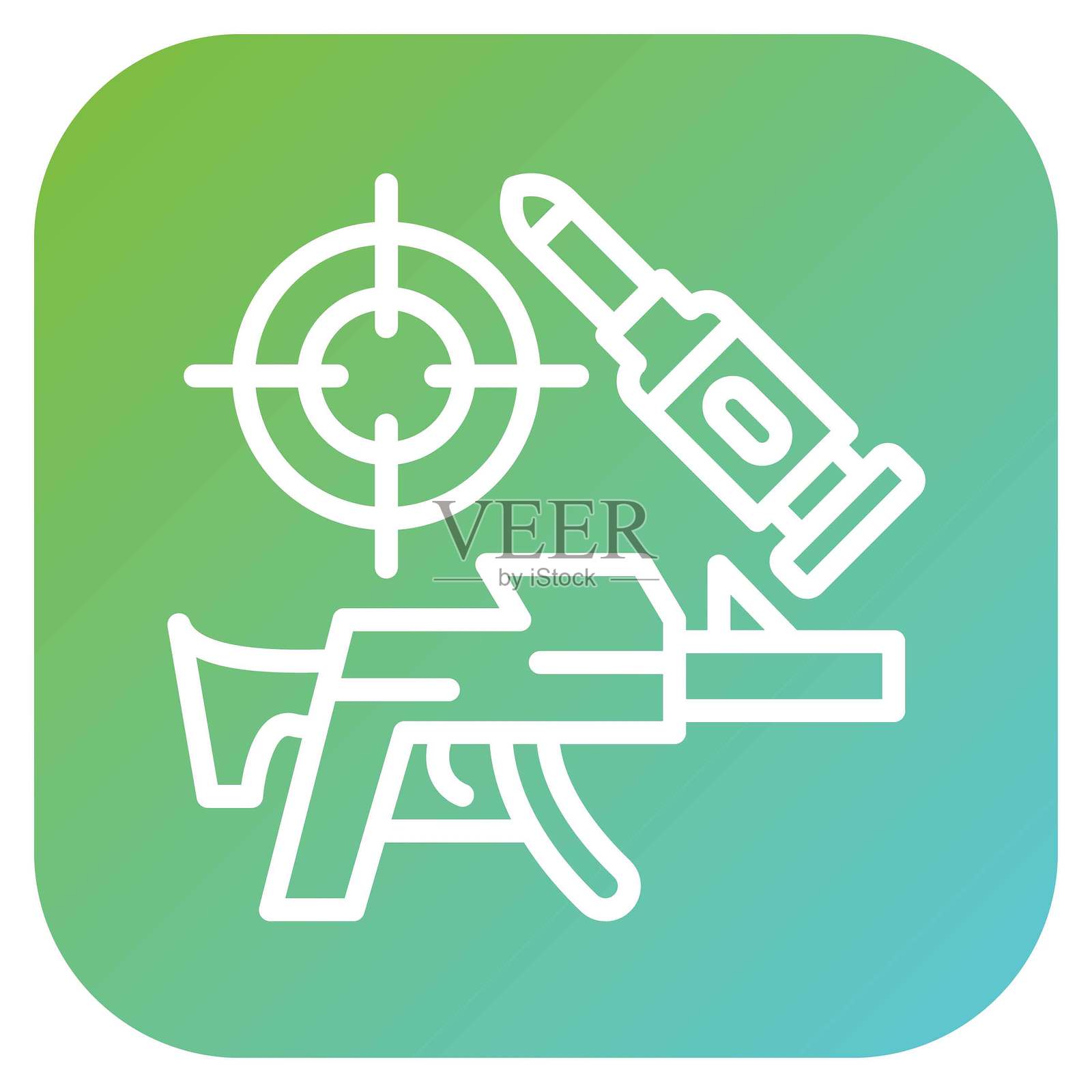 矢量枪图标设计风格插画图片素材