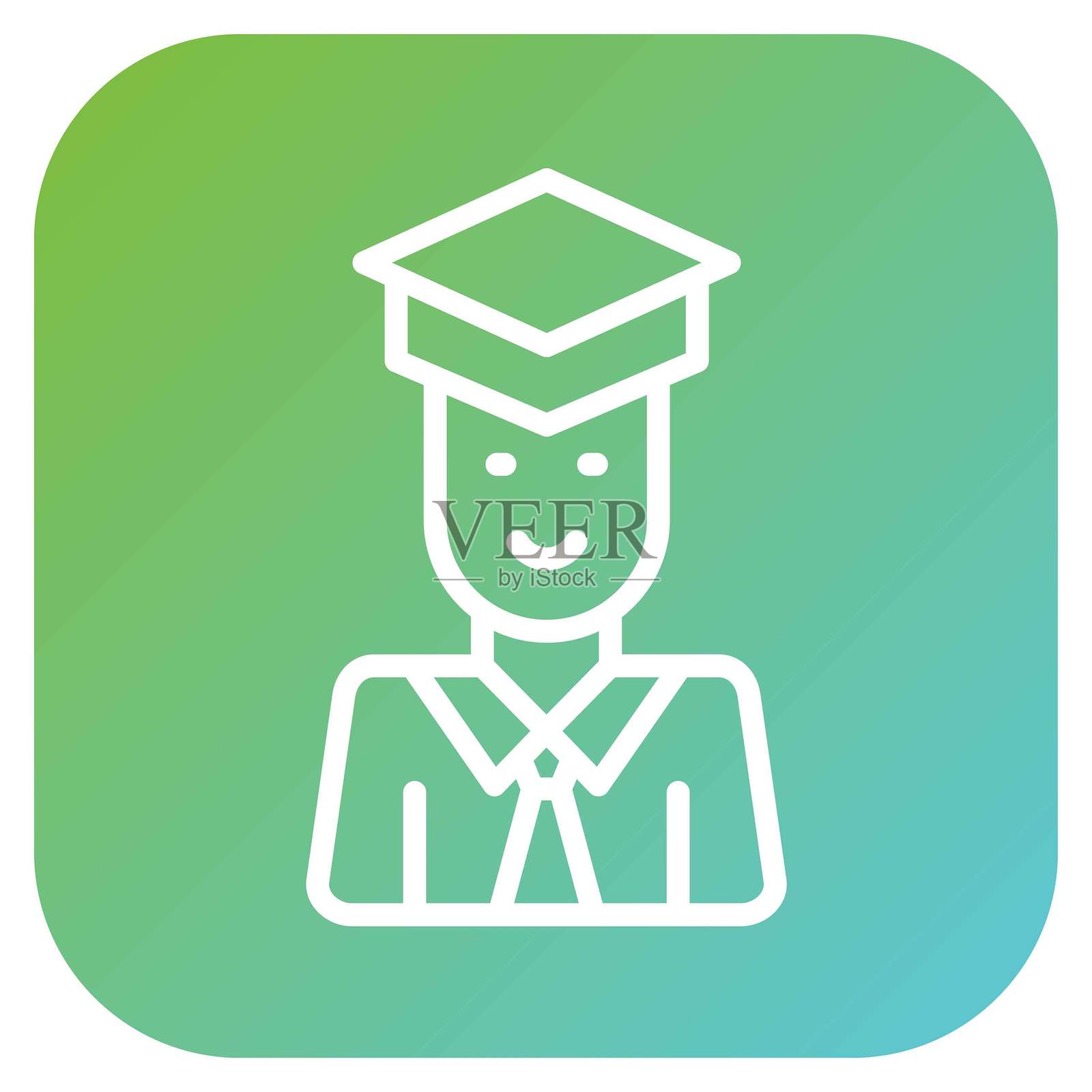 矢量设计学生男孩图标风格插画图片素材