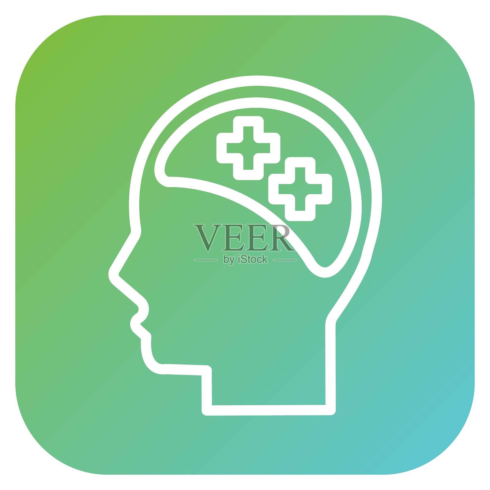 矢量设计 健康心理学 图标风格插画图片素材