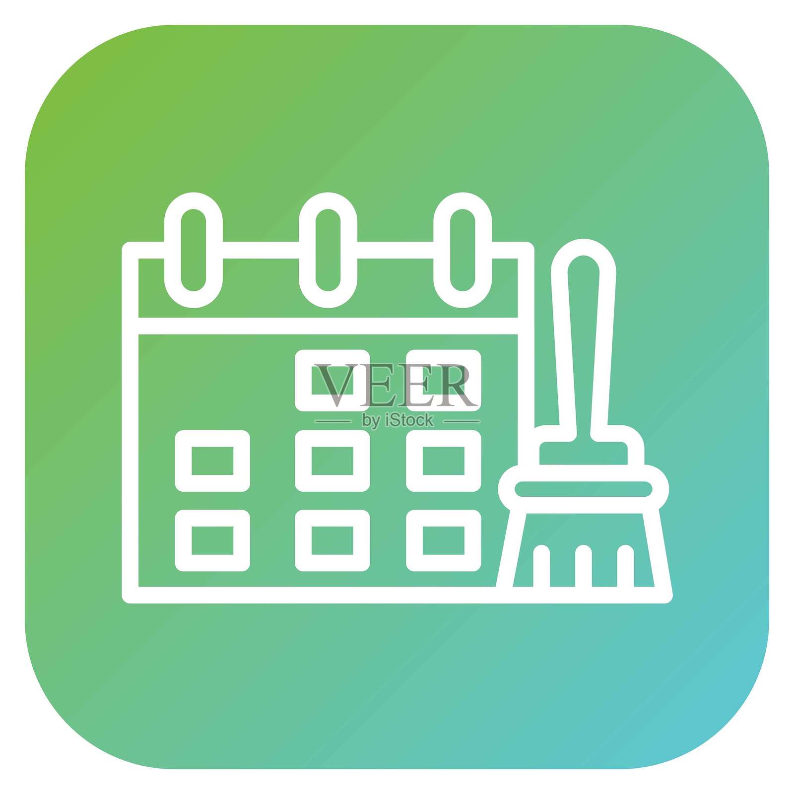 矢量家务时间表图标设计风格插画图片素材