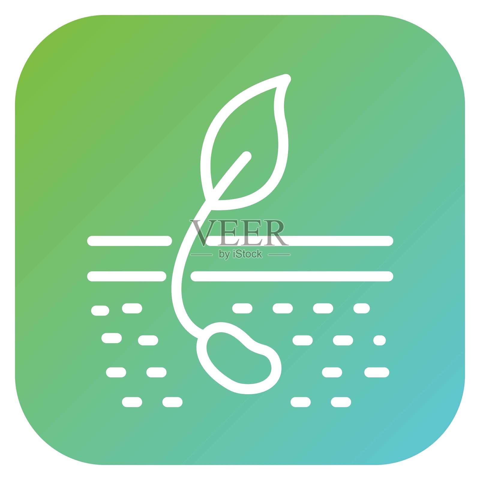 矢量设计幼苗图标风格插画图片素材