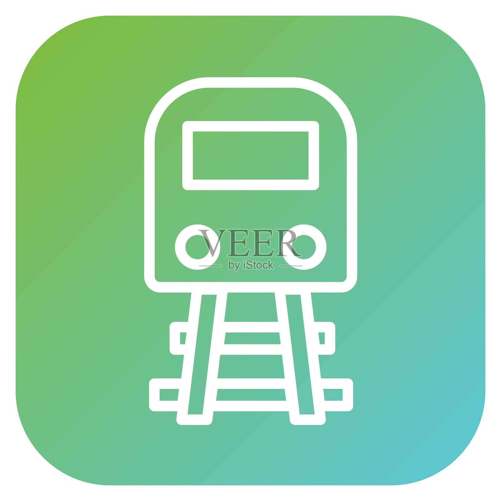 矢量设计地铁图标风格插画图片素材