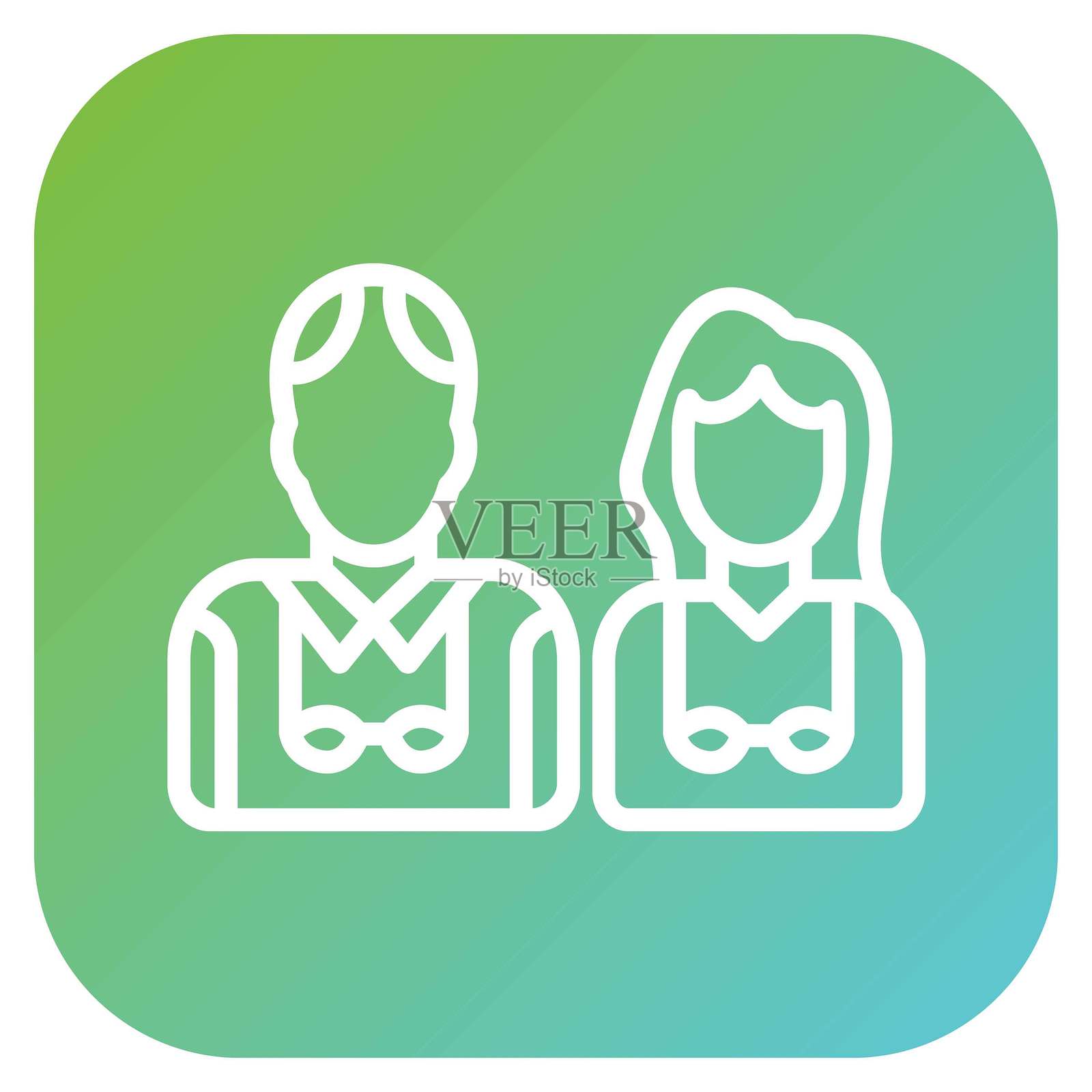 矢量图祖父母图标风格插画图片素材