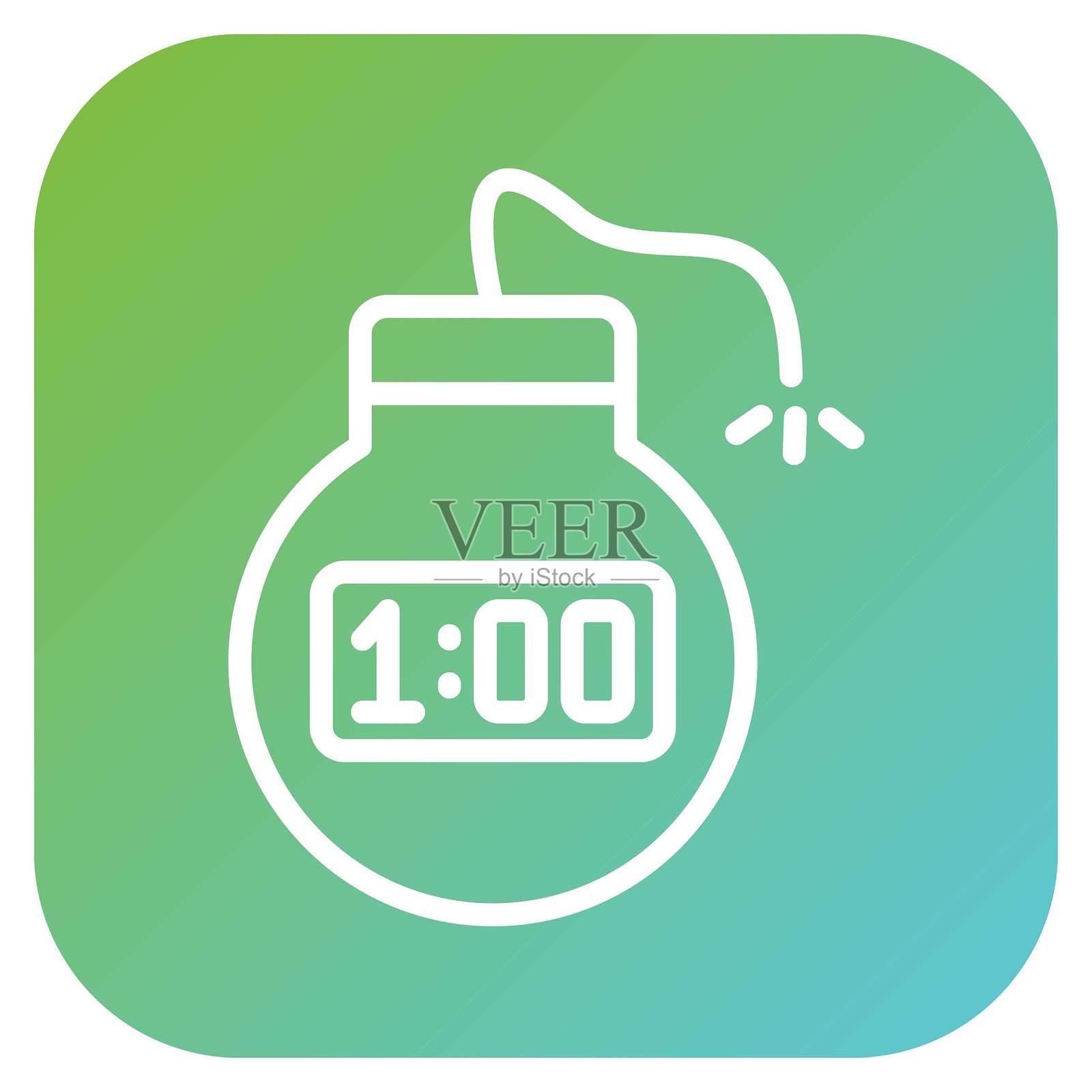 矢量设计定时炸弹图标风格插画图片素材