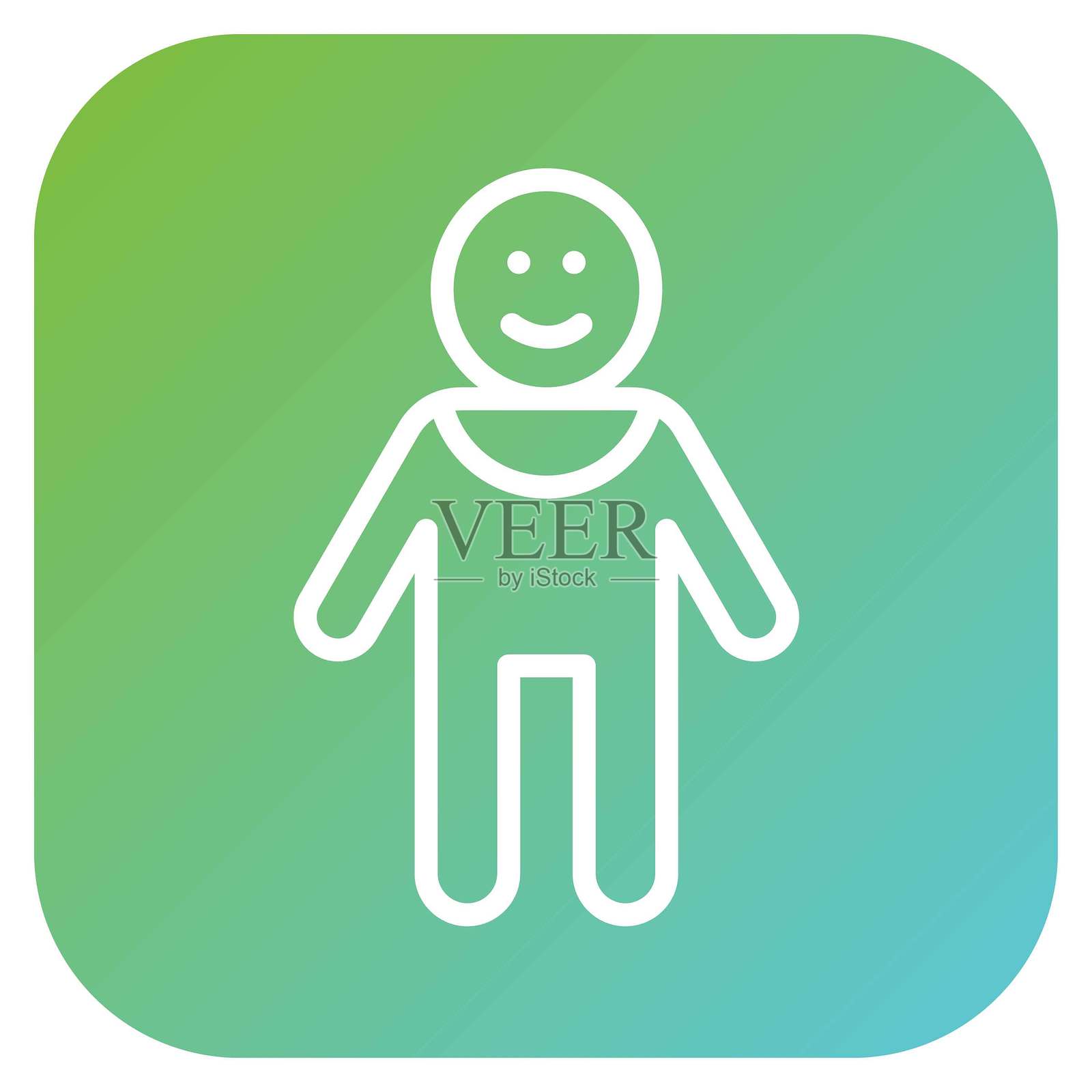 矢量男孩图标设计风格插画图片素材