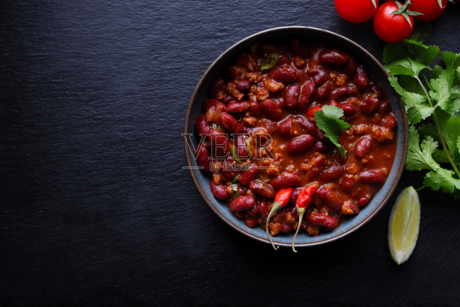 墨西哥菜辣椒肉酱照片摄影图片