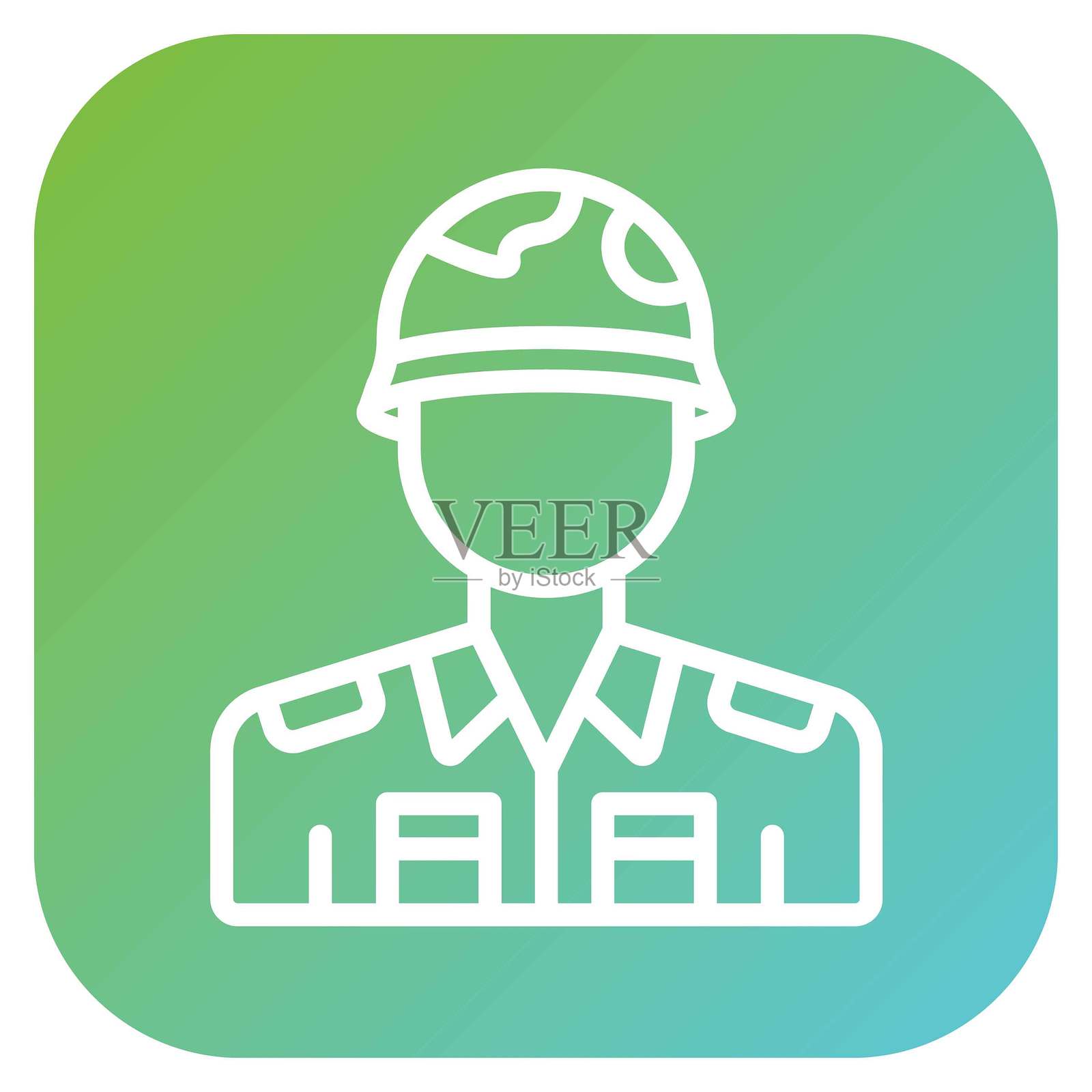 矢量设计 士兵 图标 风格插画图片素材