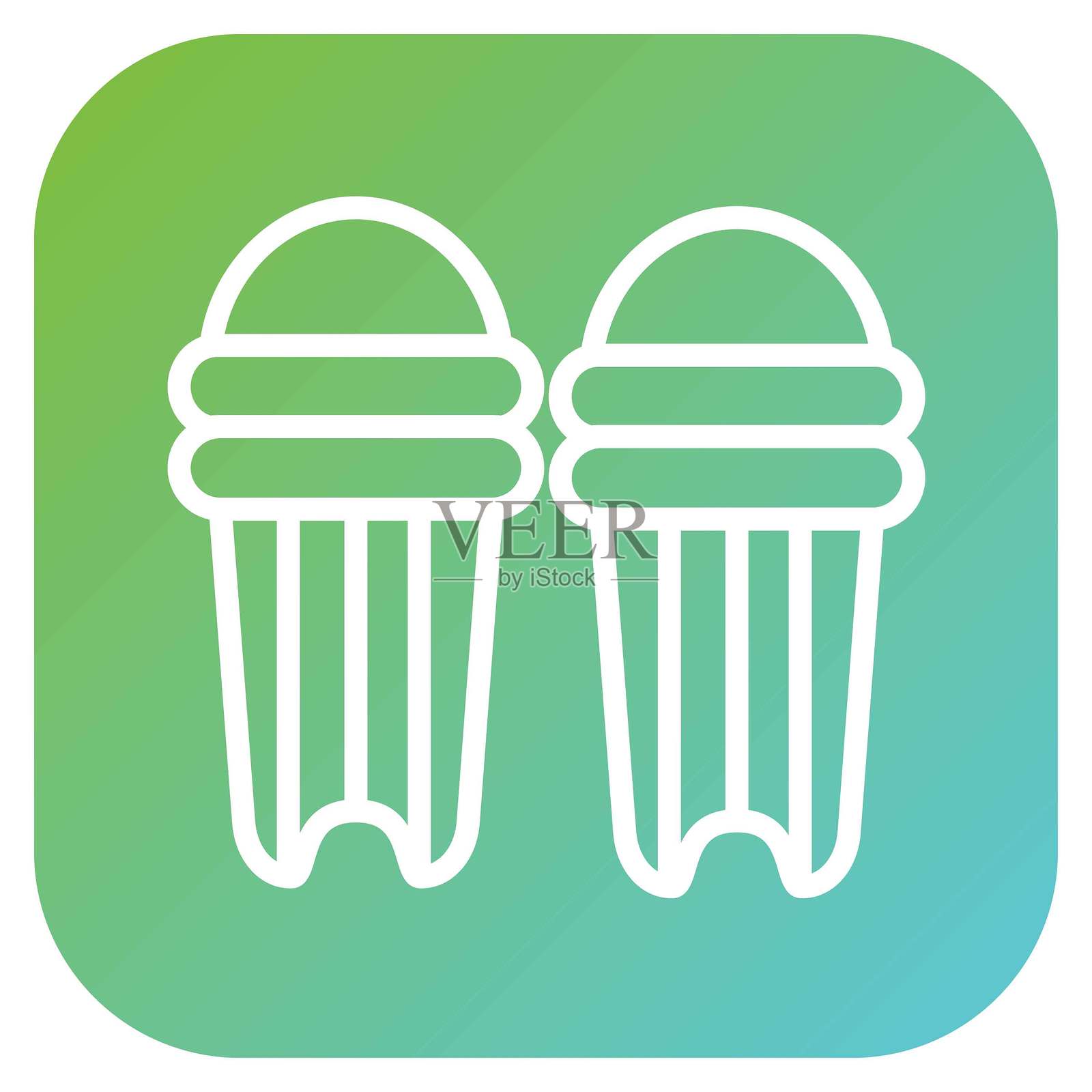 矢量设计的护膝图标风格插画图片素材