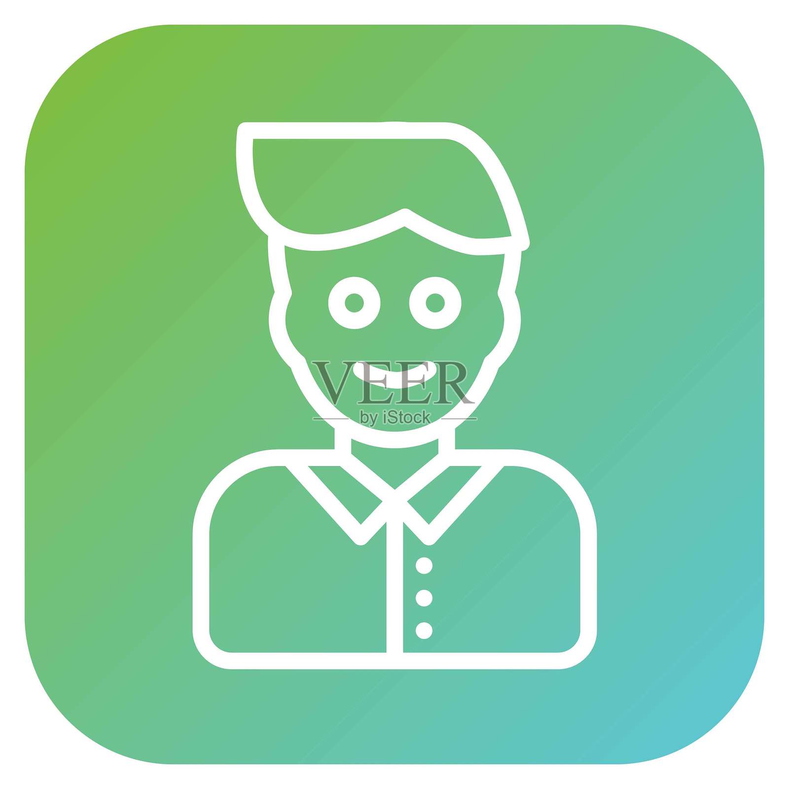 矢量图雨林向导男性图标风格插画图片素材