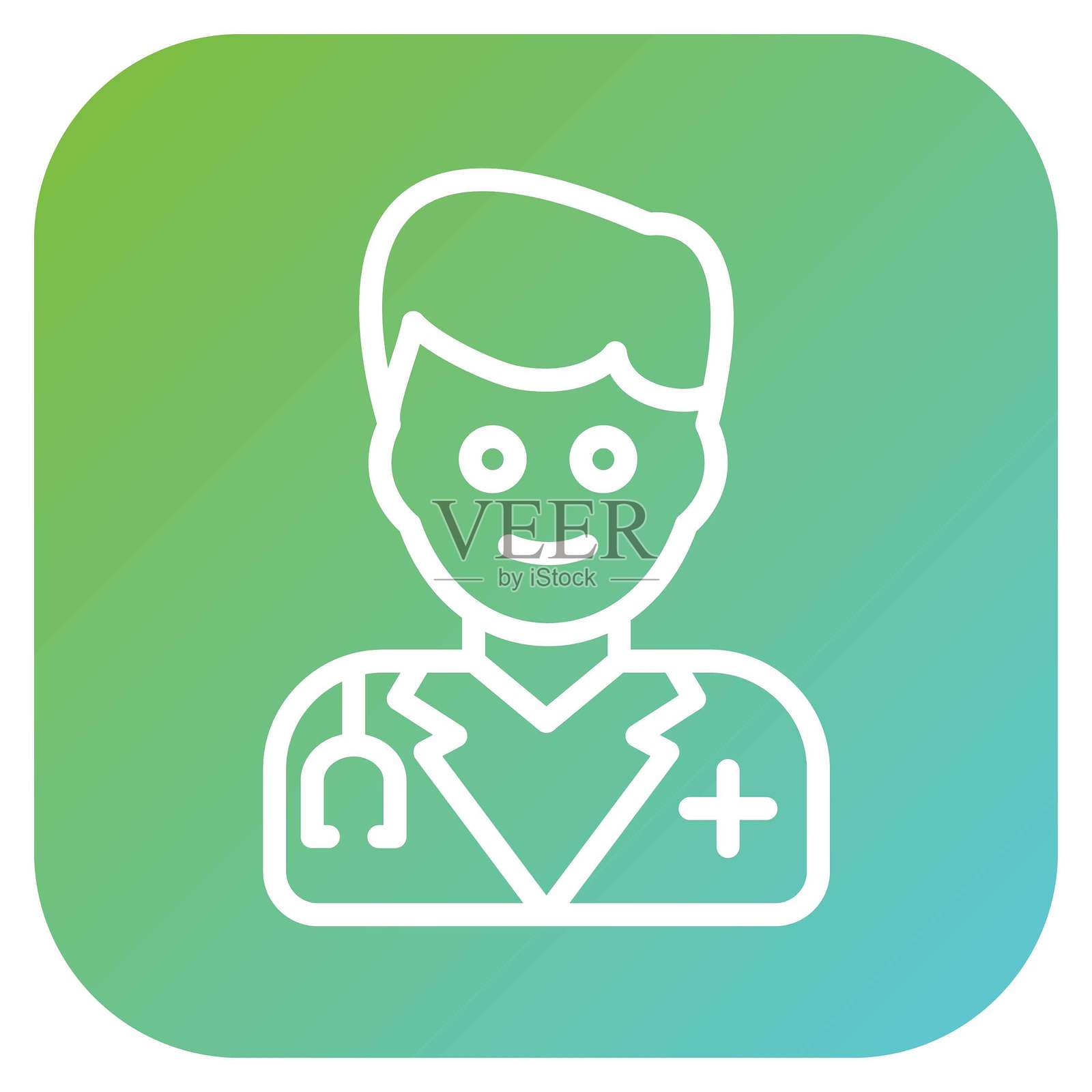 矢量设计 医护人员 男 标志 风格插画图片素材