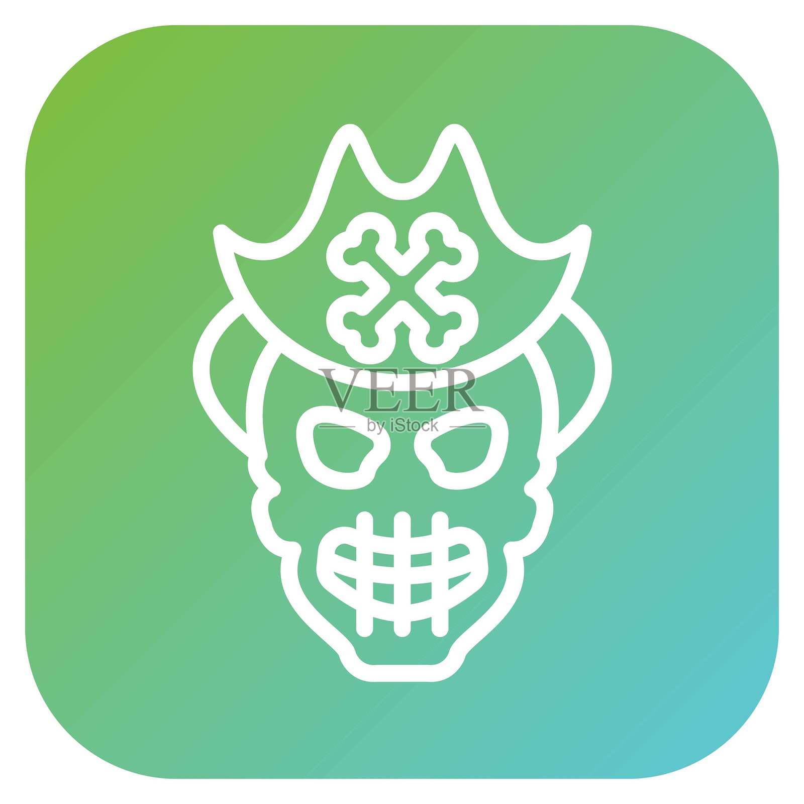 矢量海盗图标风格插画图片素材