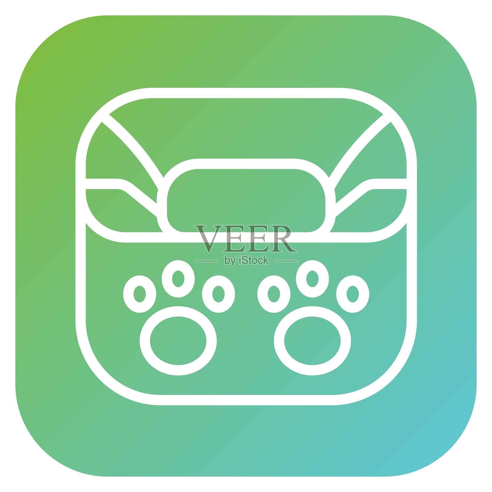 矢量设计的宠物床图标风格插画图片素材