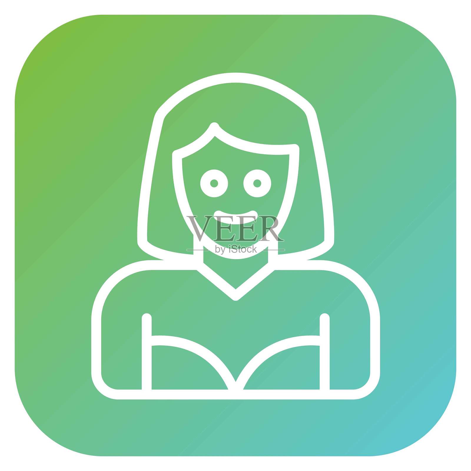 矢量动物饲养员女性图标风格插画图片素材