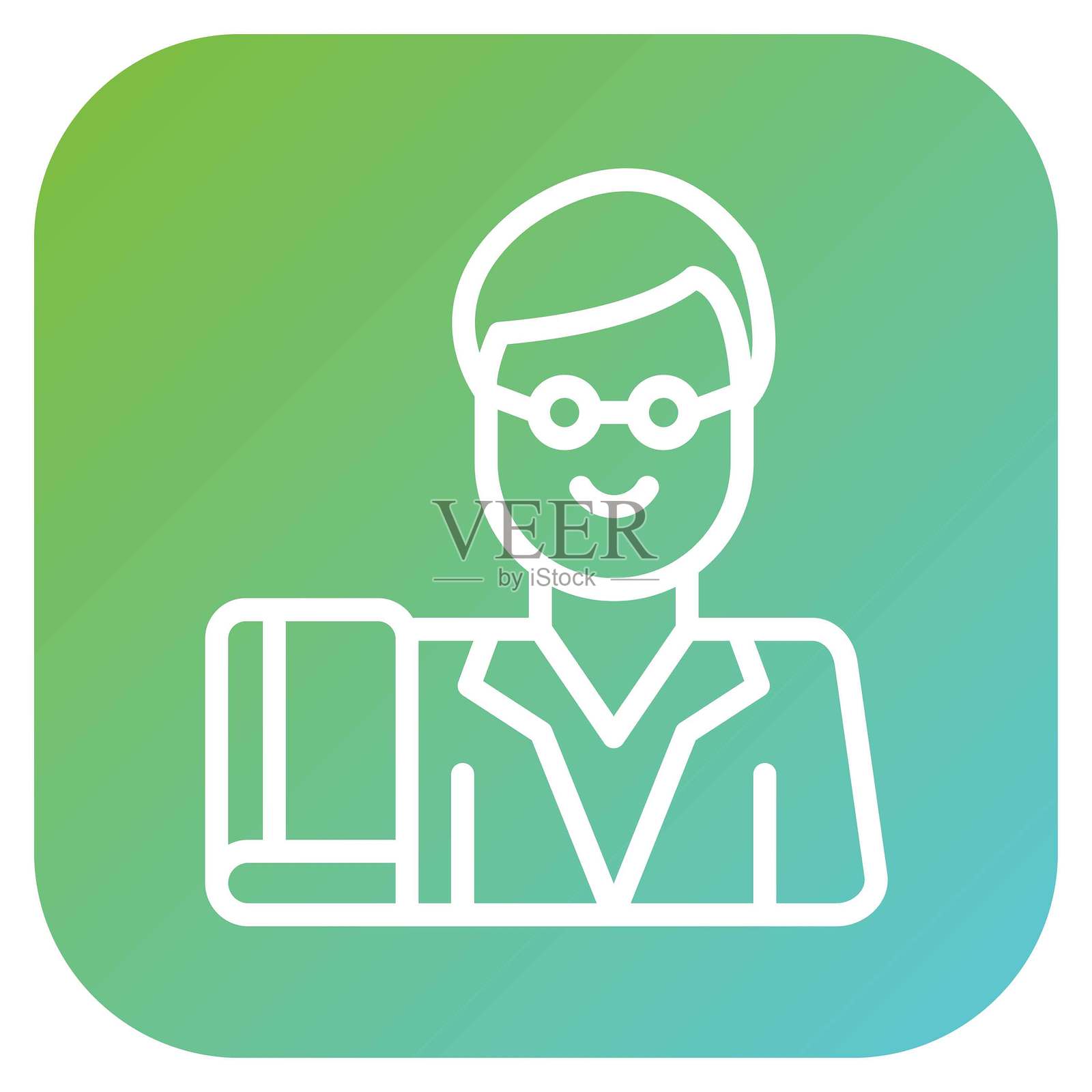 矢量图男教师图标风格插画图片素材