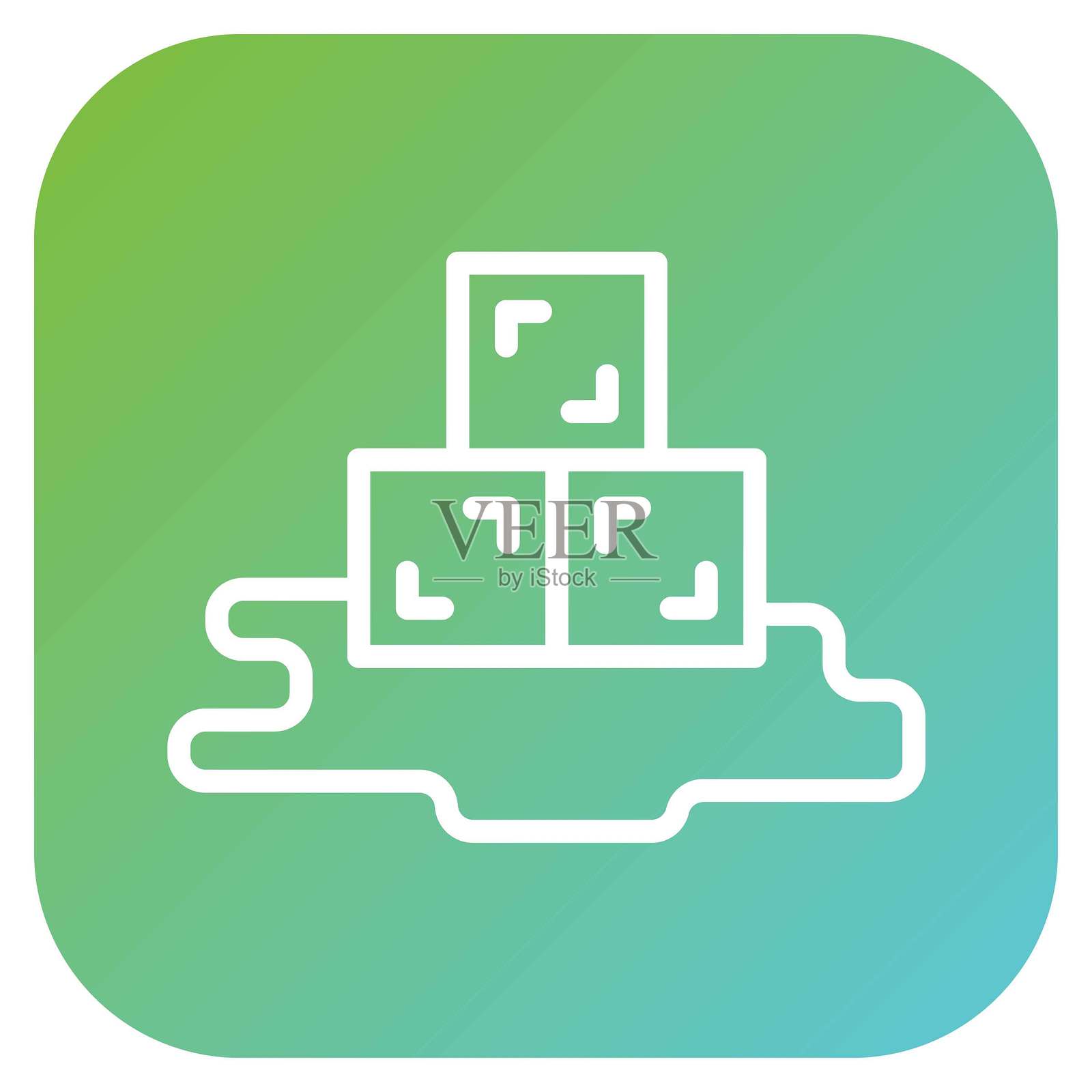 矢量设计冰图标风格插画图片素材