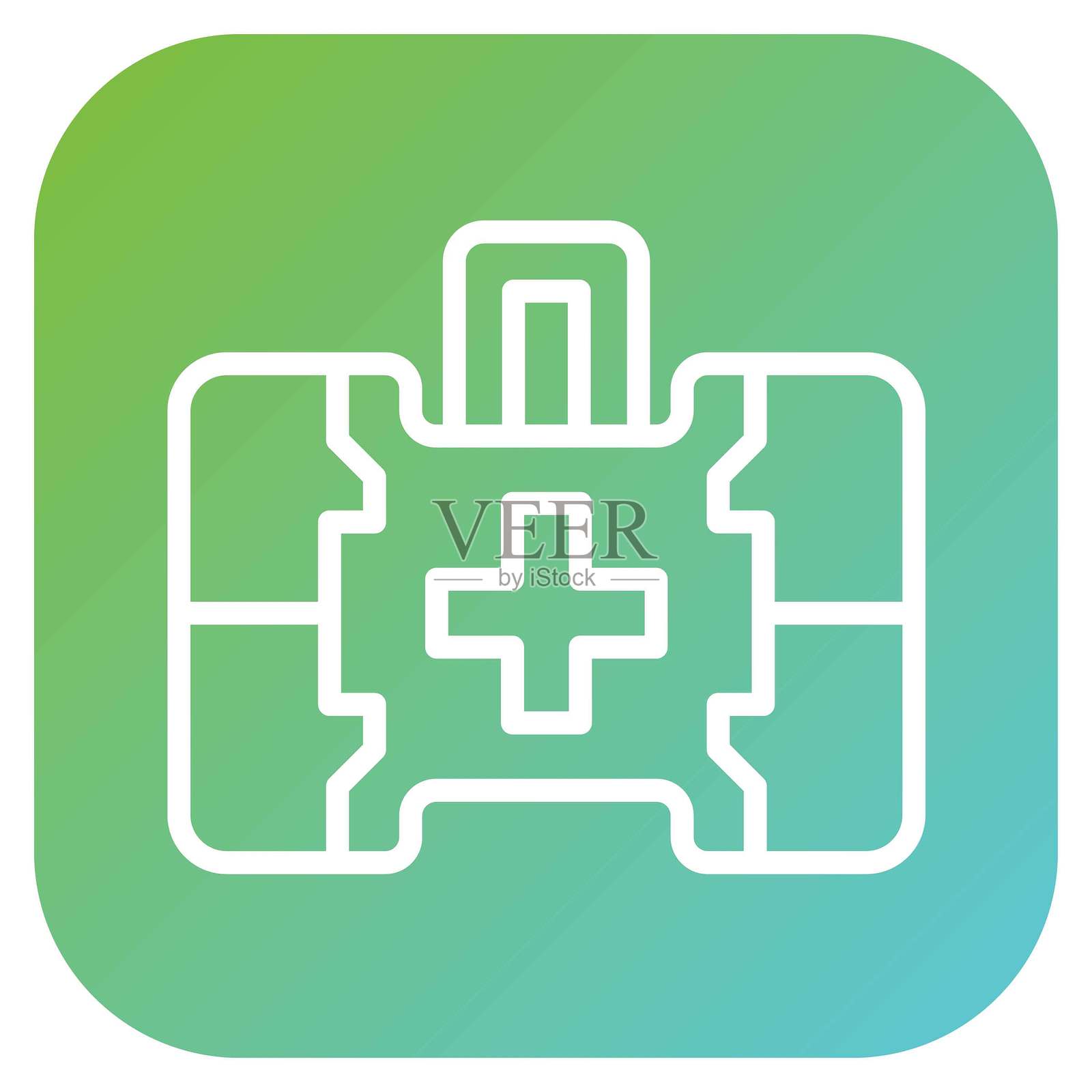 矢量急救箱图标风格设计插画图片素材