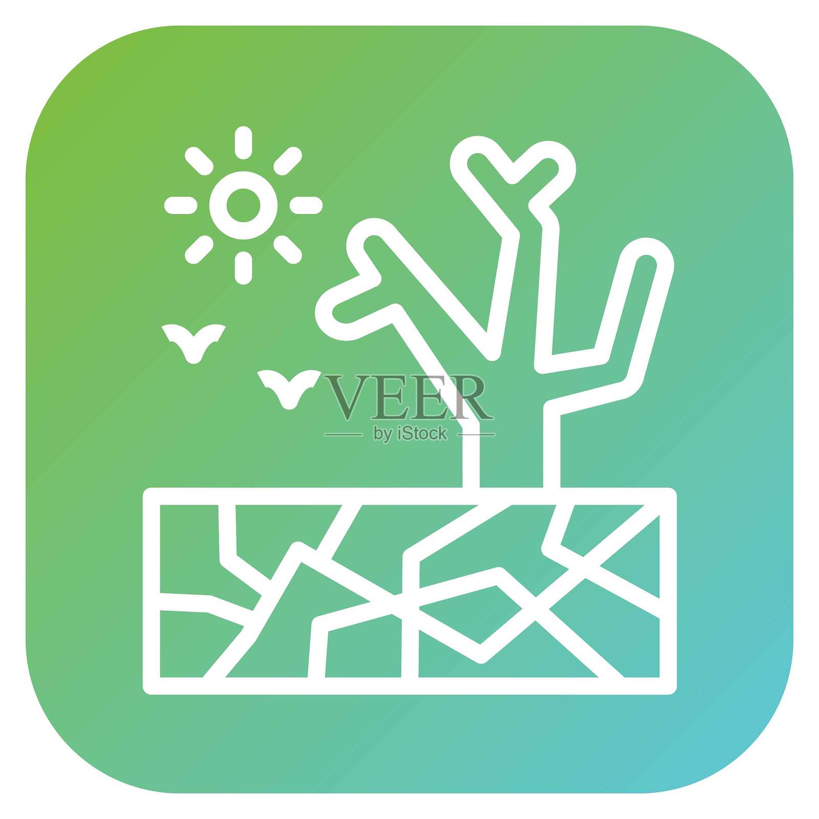 矢量图 旱灾 图标 风格插画图片素材