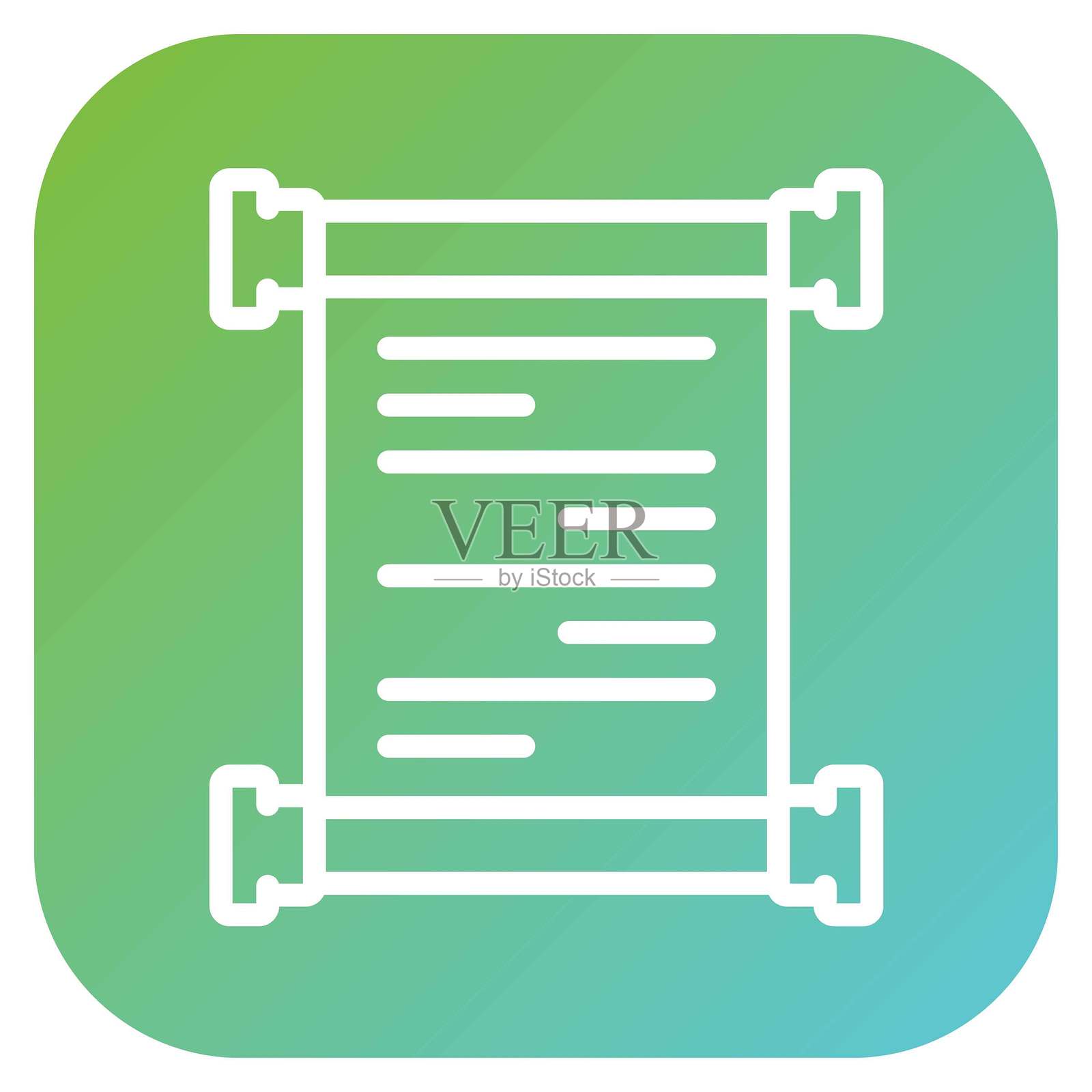 矢量卷轴图标风格插画图片素材