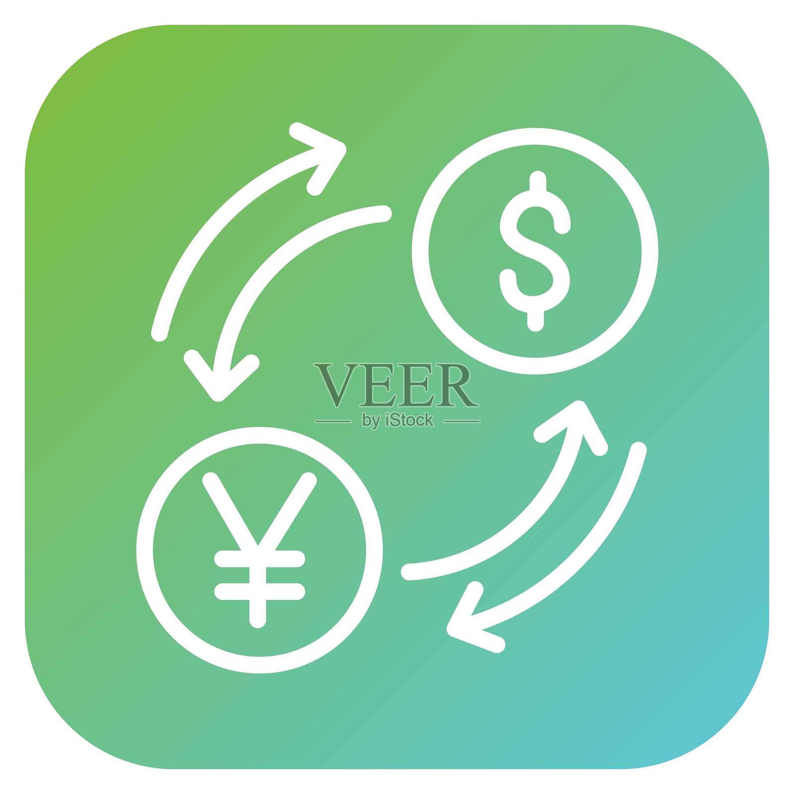 向量化汇率图标风格插画图片素材