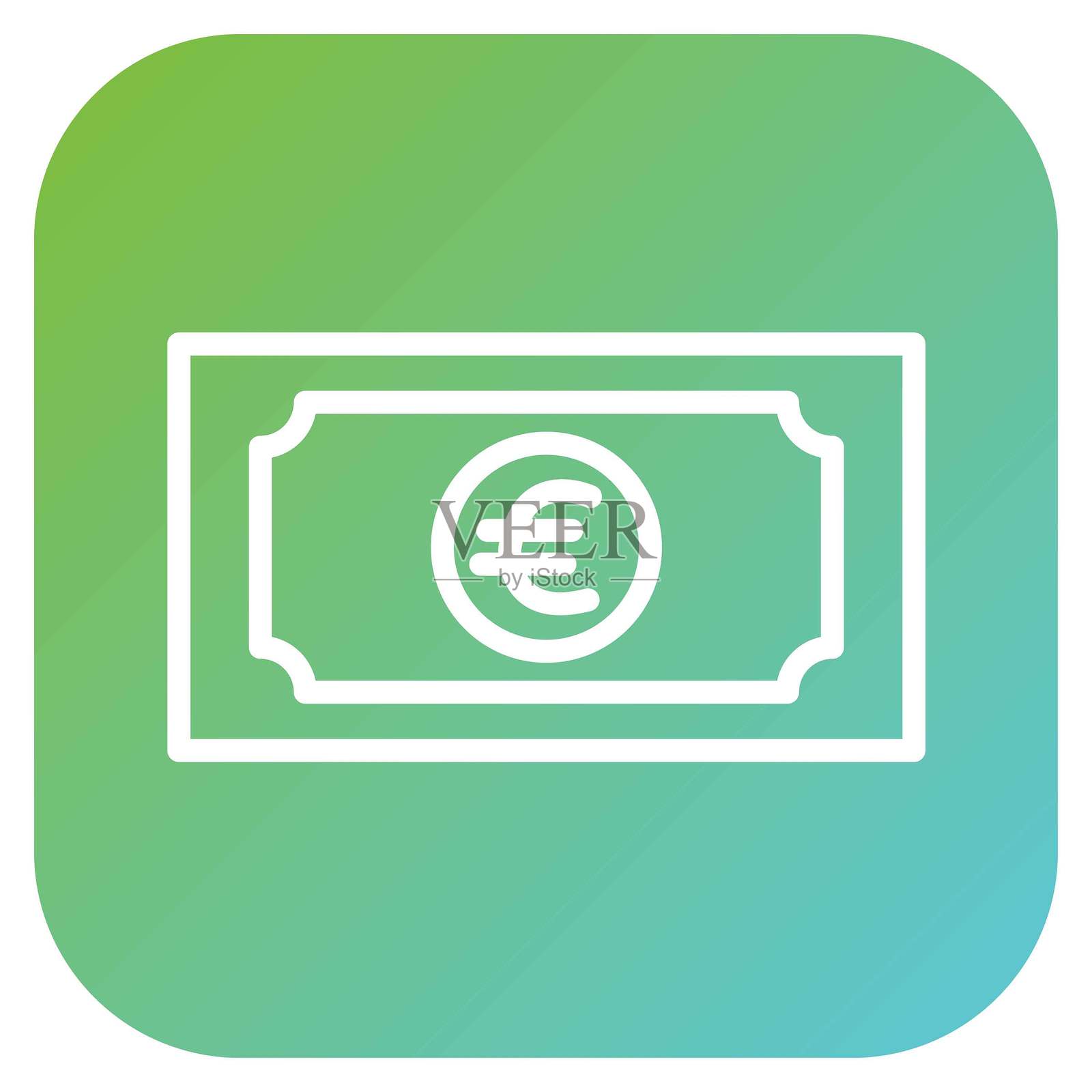 矢量设计欧罗纸币图标风格插画图片素材