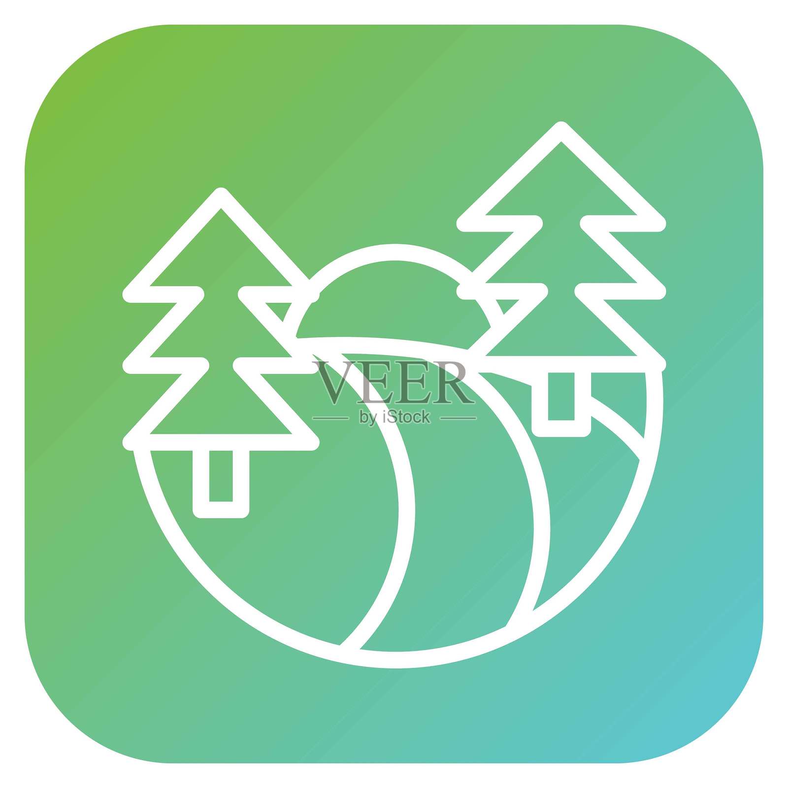 矢量河流图标风格插画图片素材