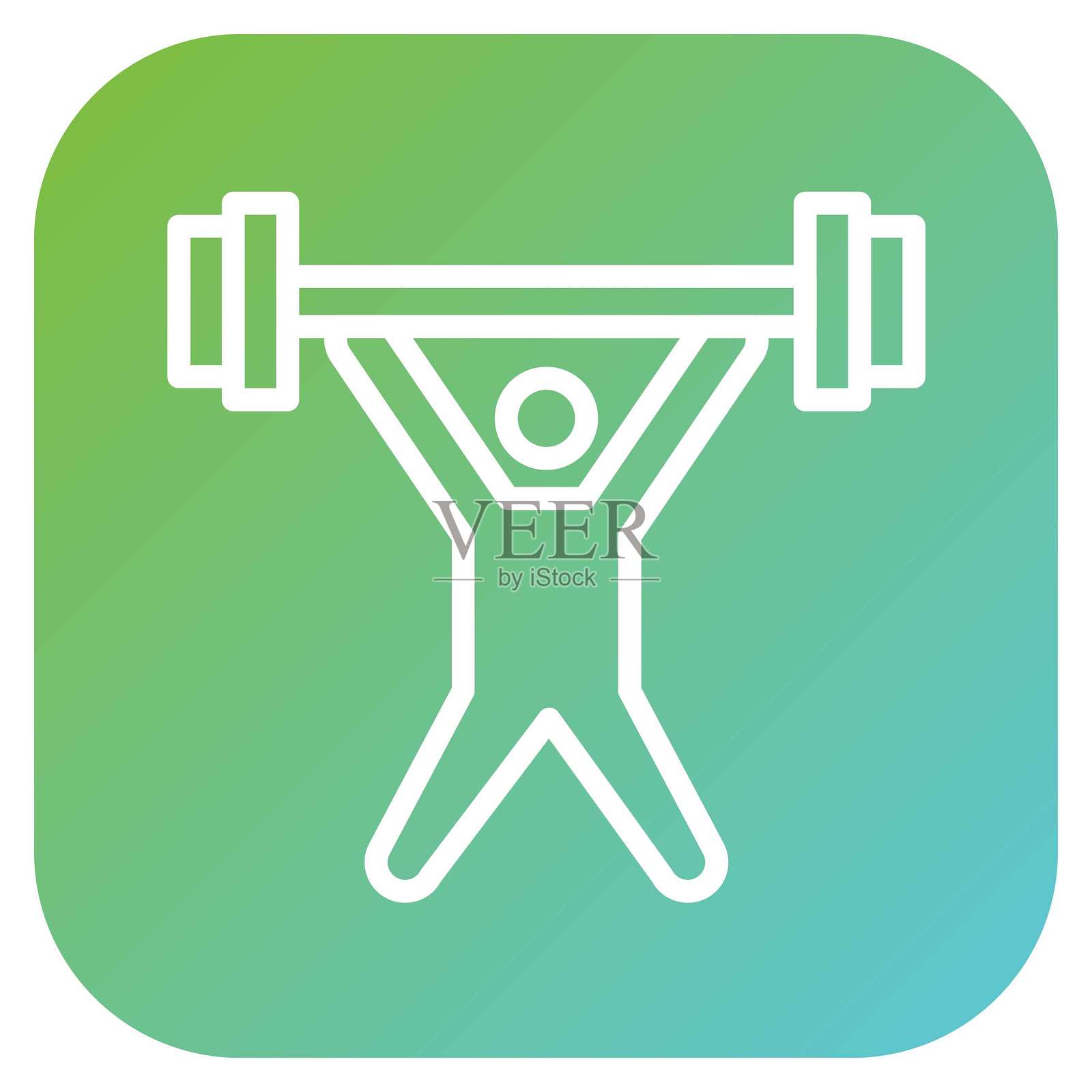 矢量设计 户外健身房图标风格插画图片素材