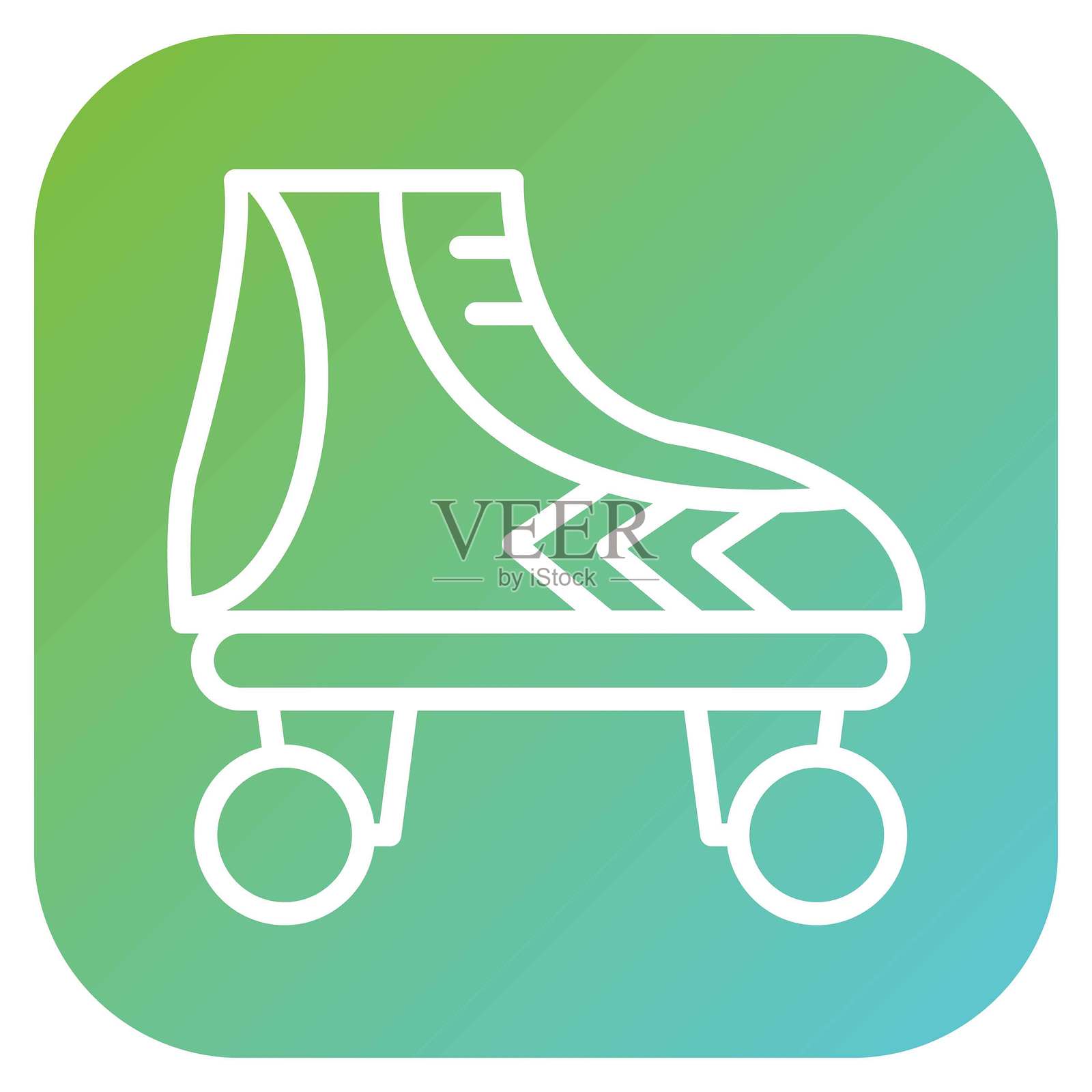 矢量旱冰鞋图标风格插画图片素材