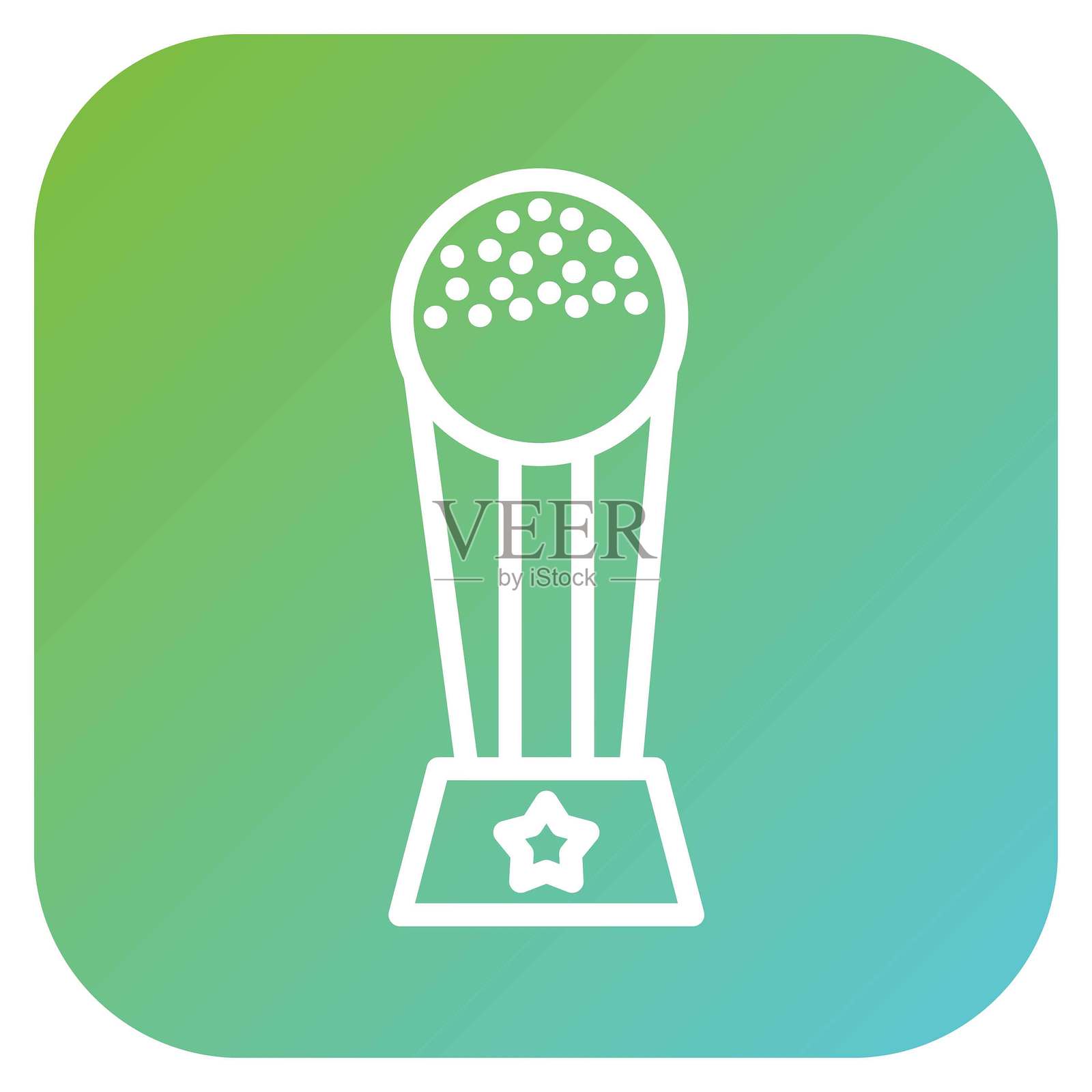 矢量奖杯图标风格插画图片素材