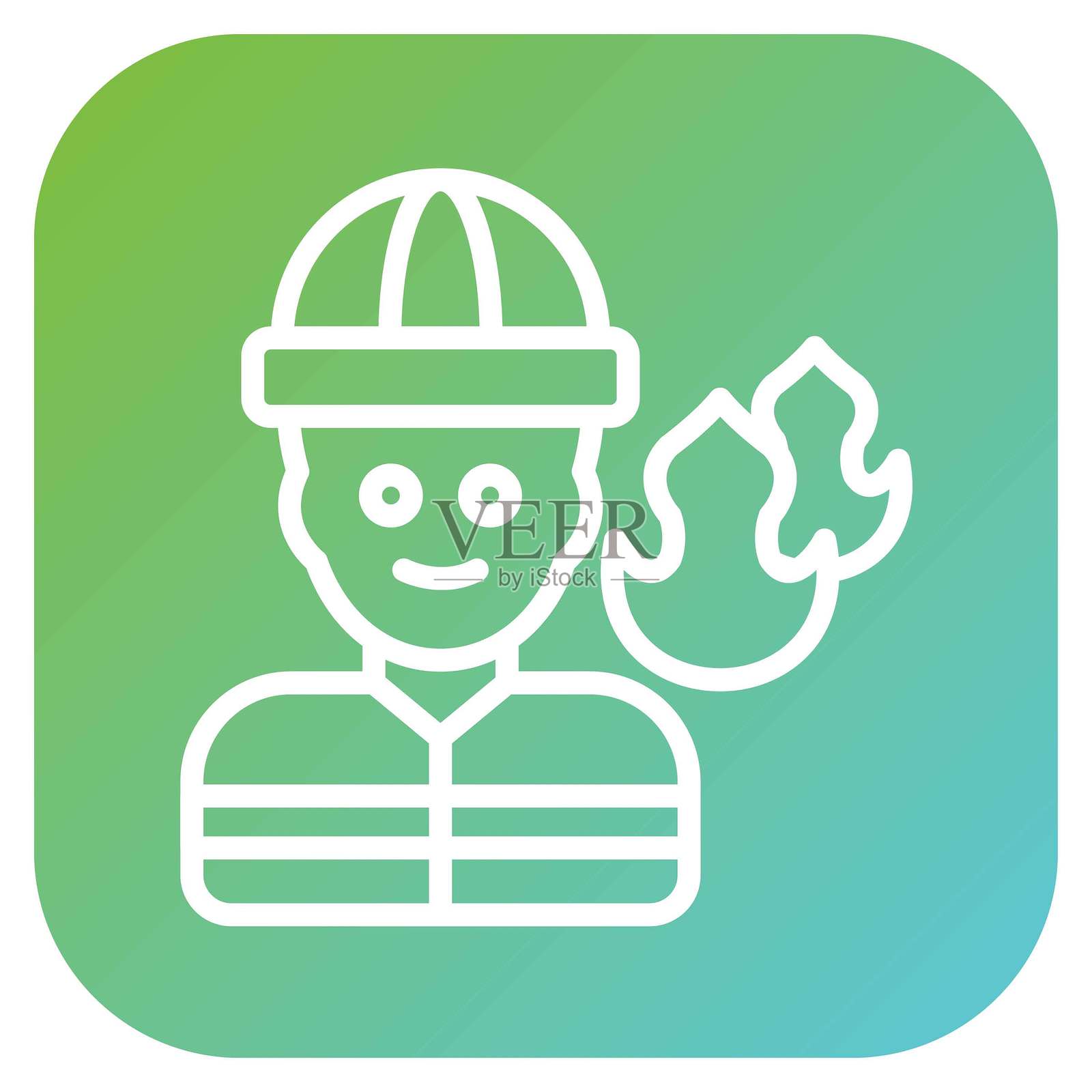 矢量消防队图标风格设计插画图片素材