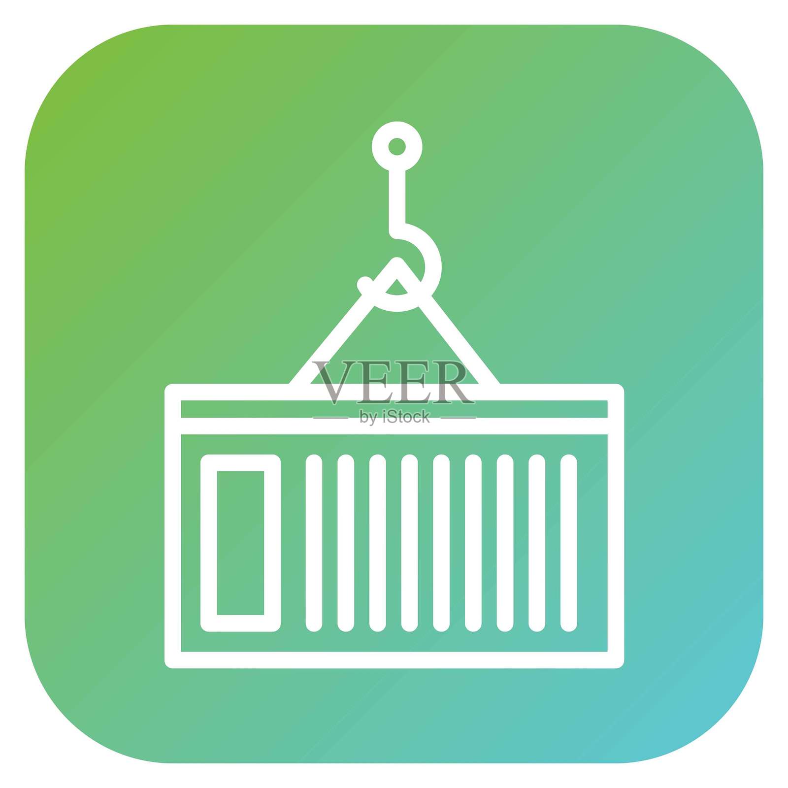 矢量设计集装箱图标风格插画图片素材