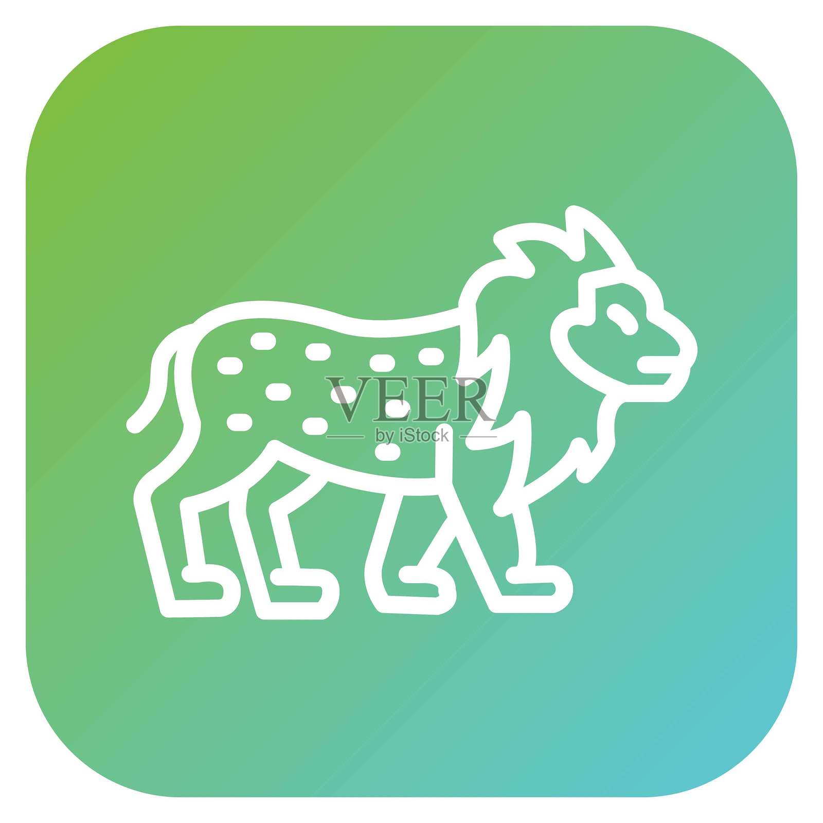 矢量设计狮子图标风格插画图片素材