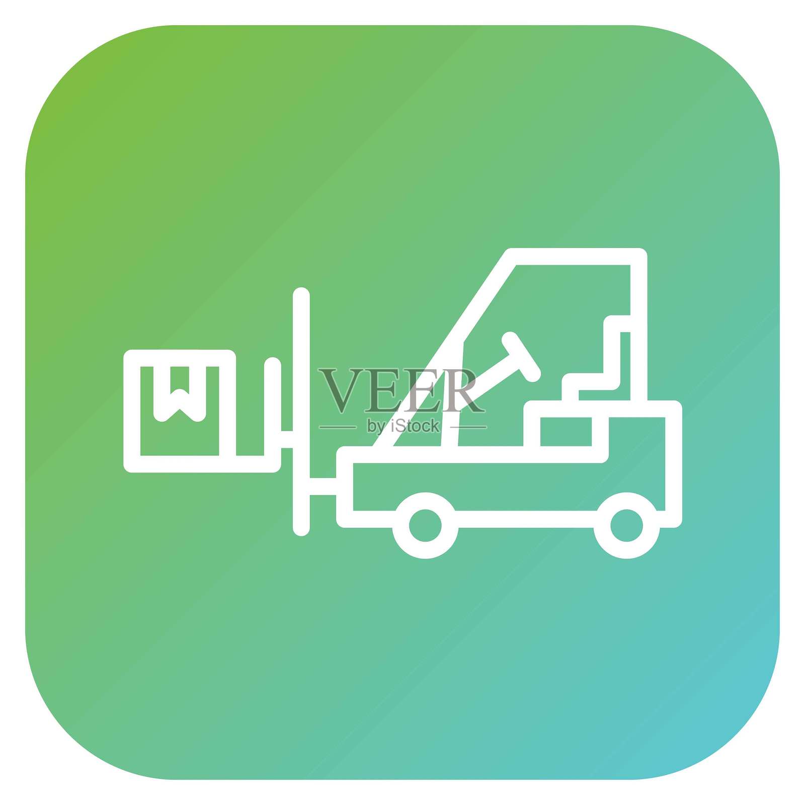 矢量设计叉车图标风格插画图片素材