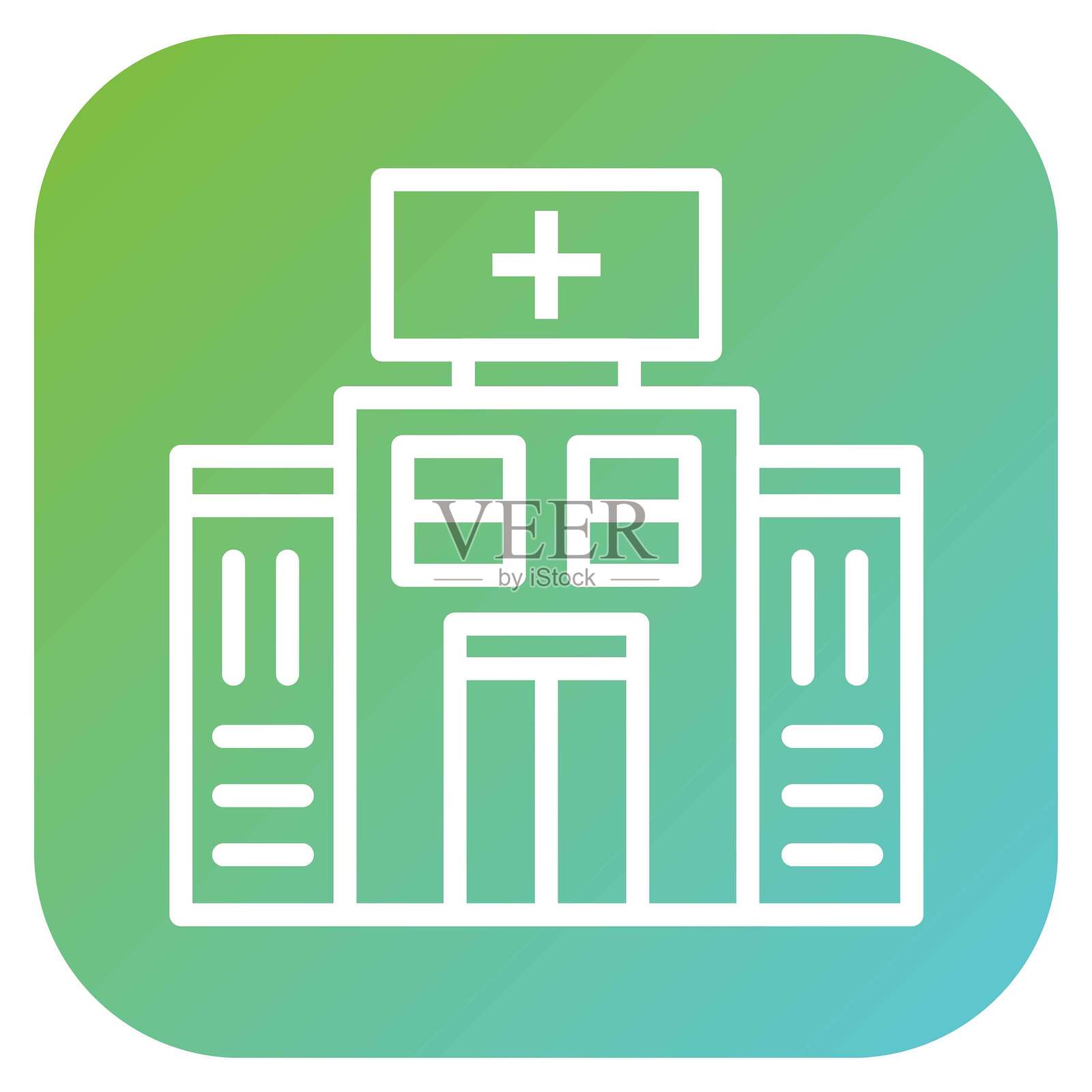 矢量设计 医院 图标 风格插画图片素材