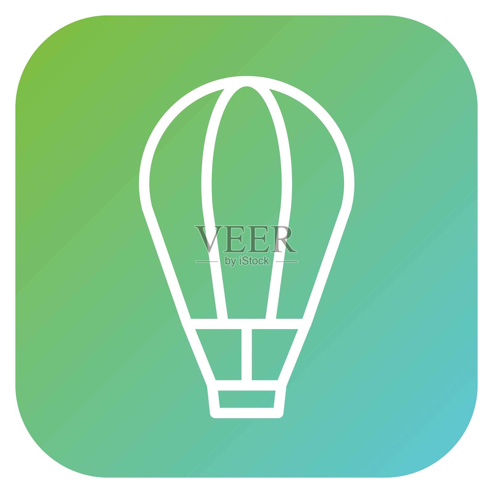矢量设计热气球图标风格插画图片素材