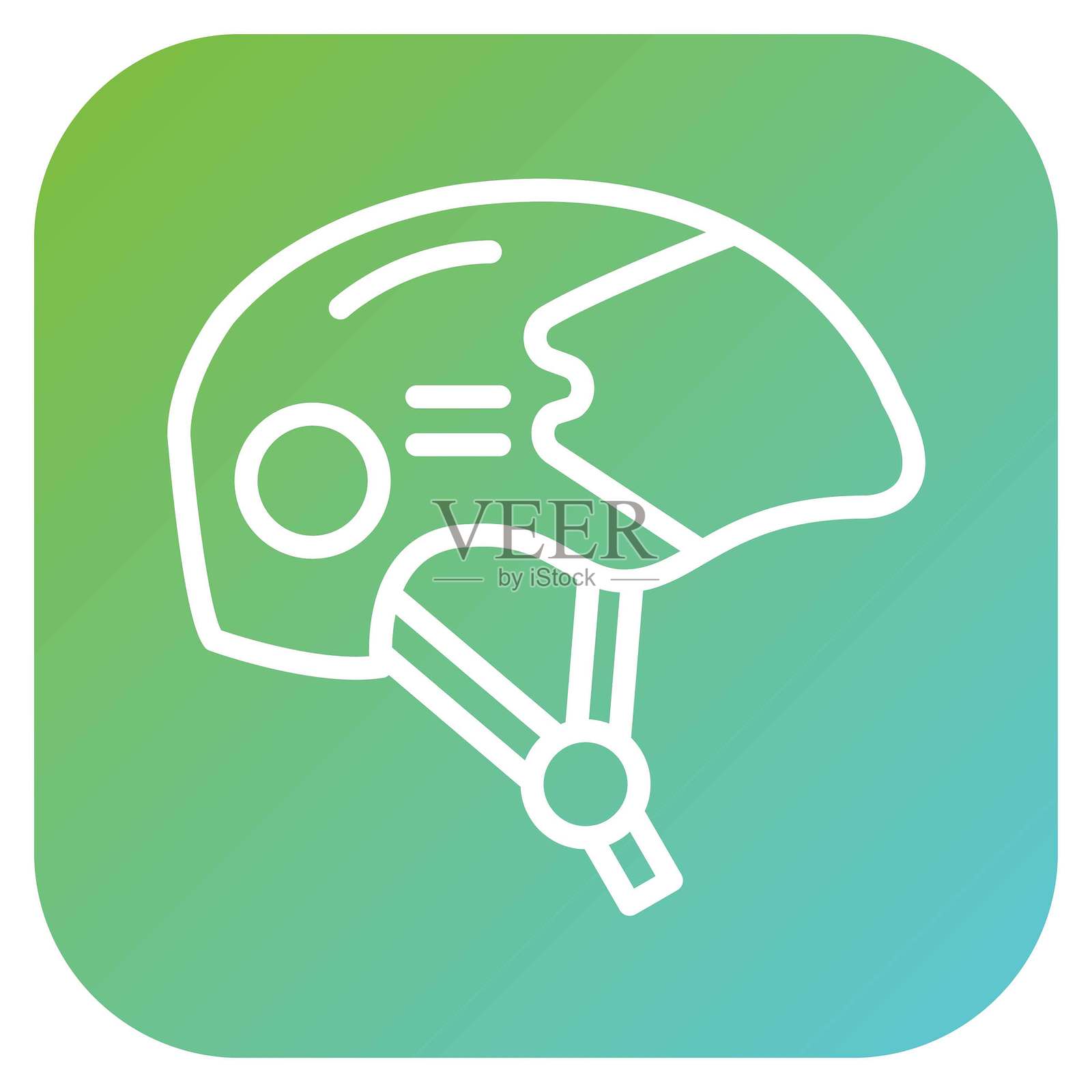 矢量滑雪头盔图标风格插画图片素材