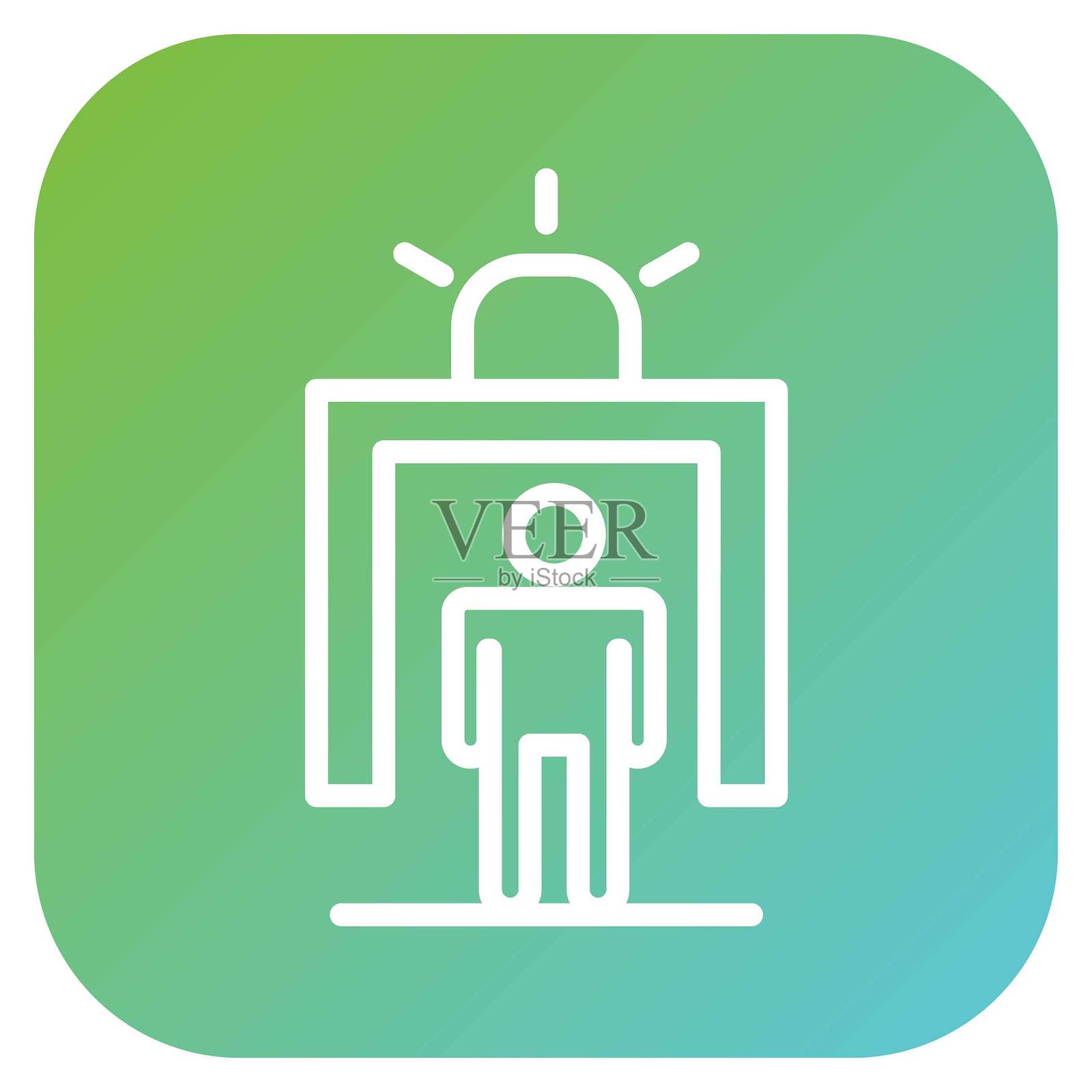 矢量金属探测器图标风格插画图片素材