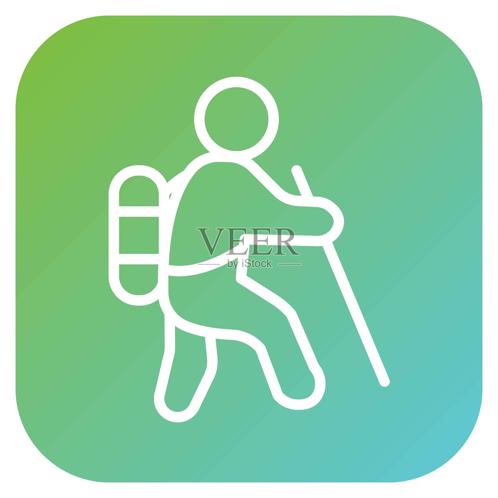 矢量设计 独自冒险 图标风格插画图片素材