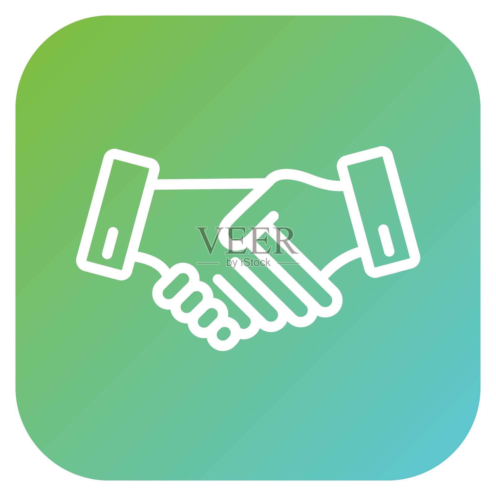 矢量设计握手图标风格插画图片素材