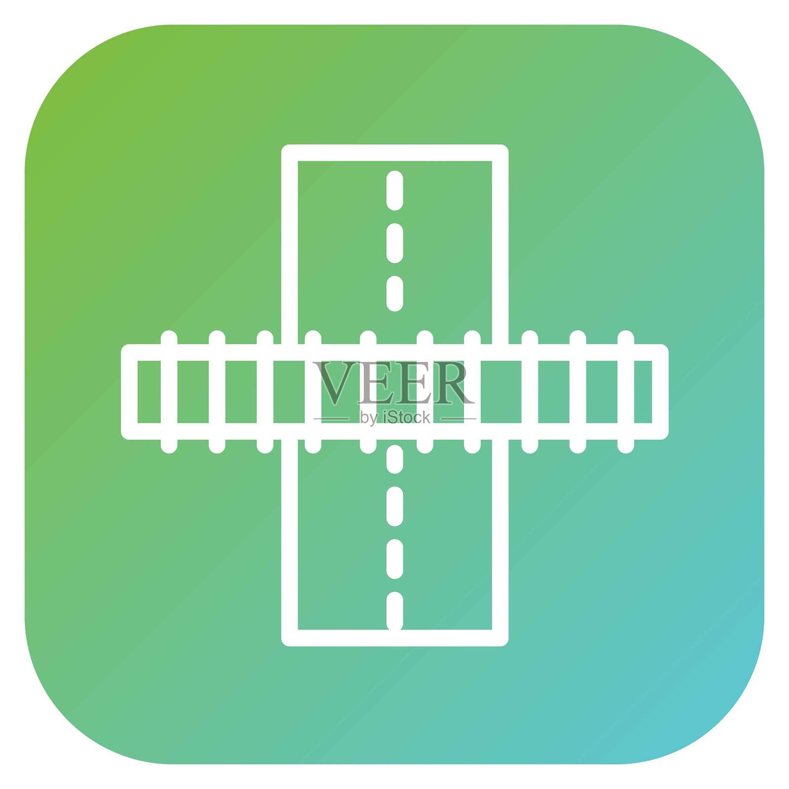 矢量设计轨道交叉图标风格插画图片素材