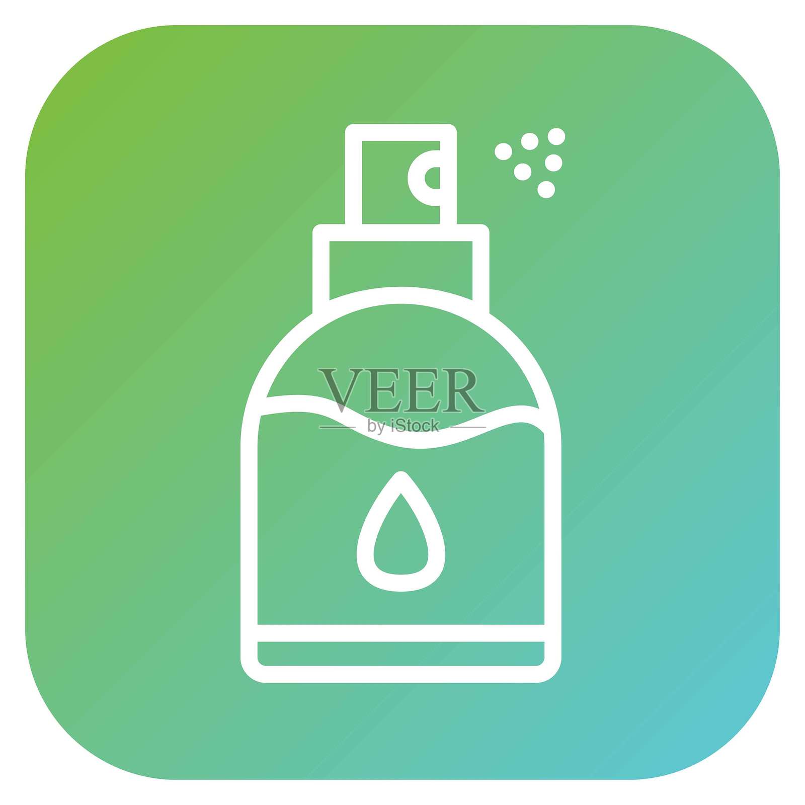 矢量喷雾瓶图标设计风格插画图片素材